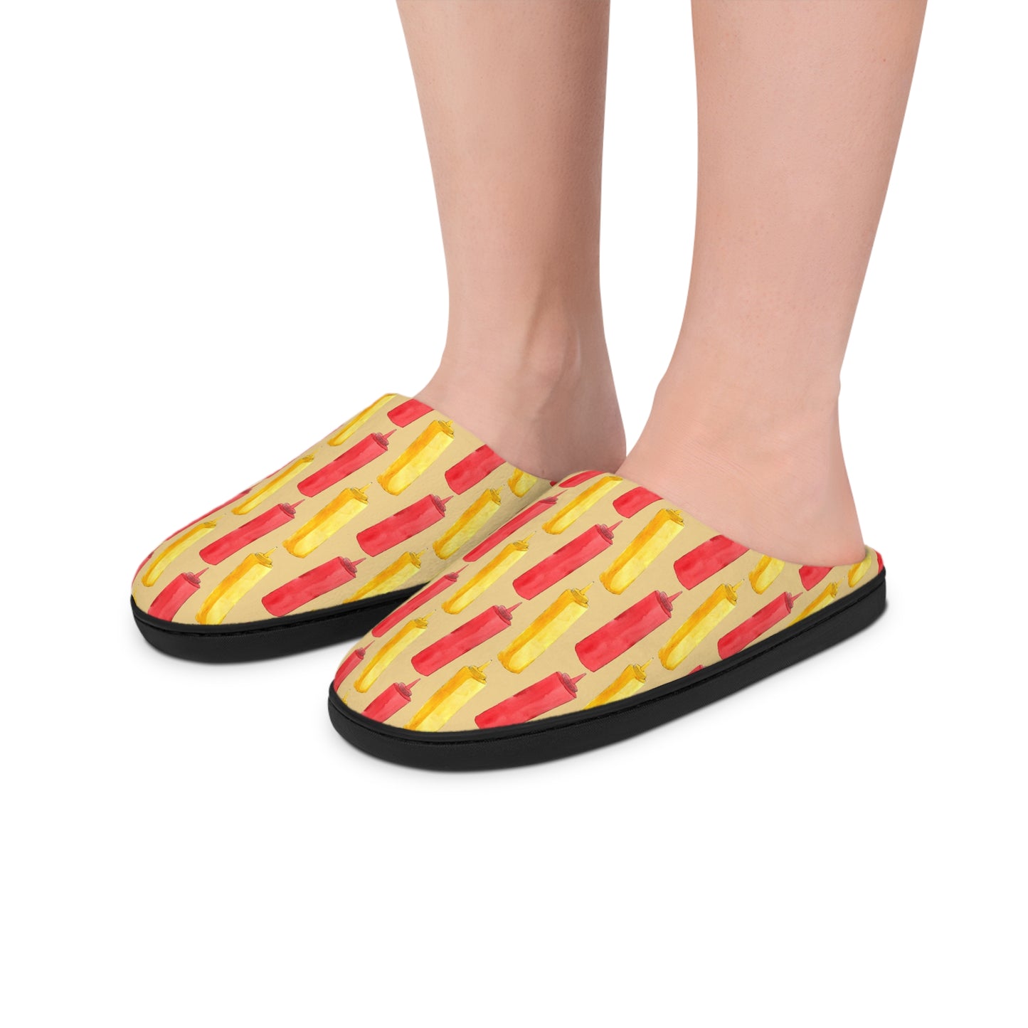 Men’s BBQ Slippers – Grill & Cookout Indoor House Shoes | Funny Food Print Slippers | Cozy Non-Slip Men’s Slippers