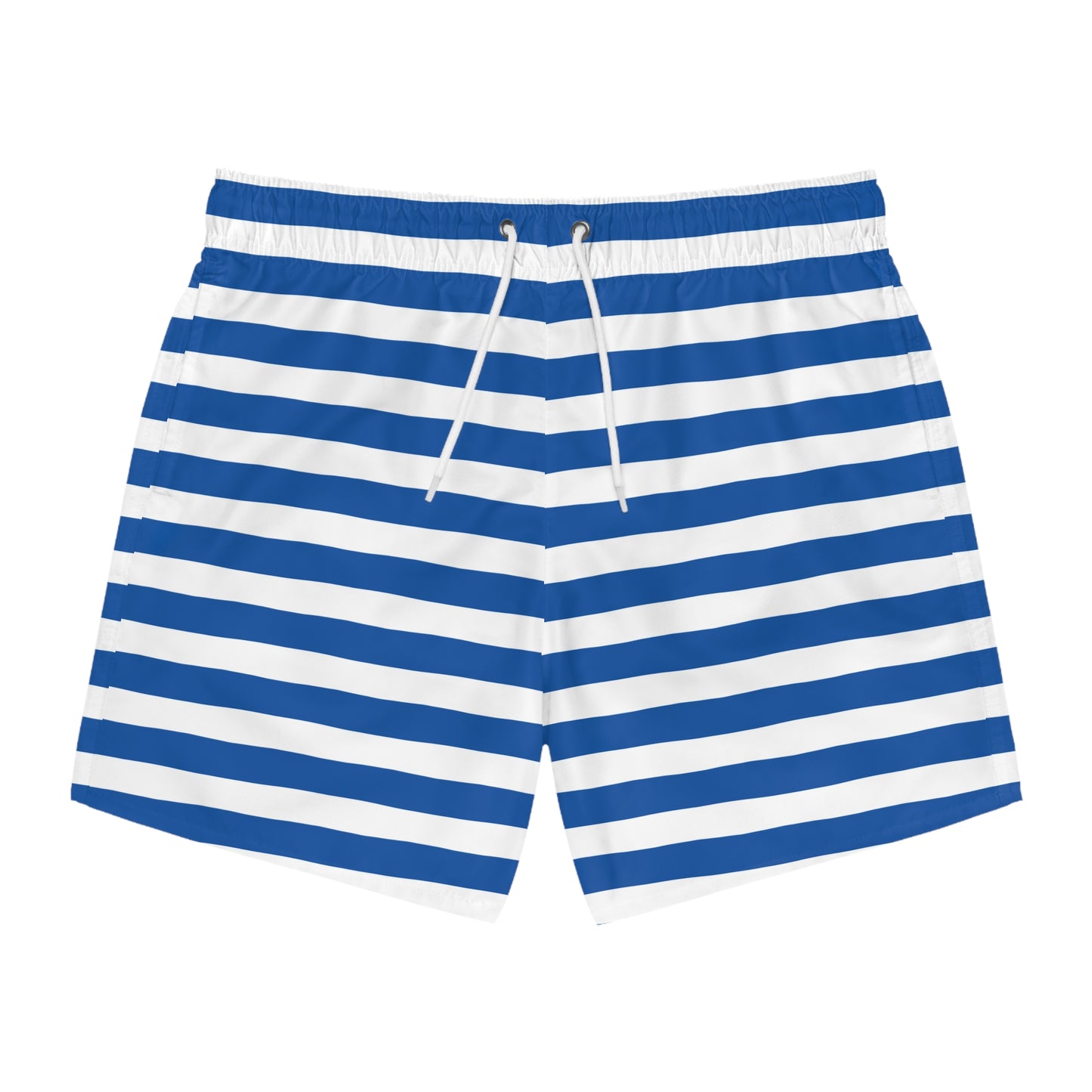 Blue Striped Swim Trunks for Men – Nautical Fast-Dry Board Shorts with Drawstring | XS–3XL Summer Swimwear