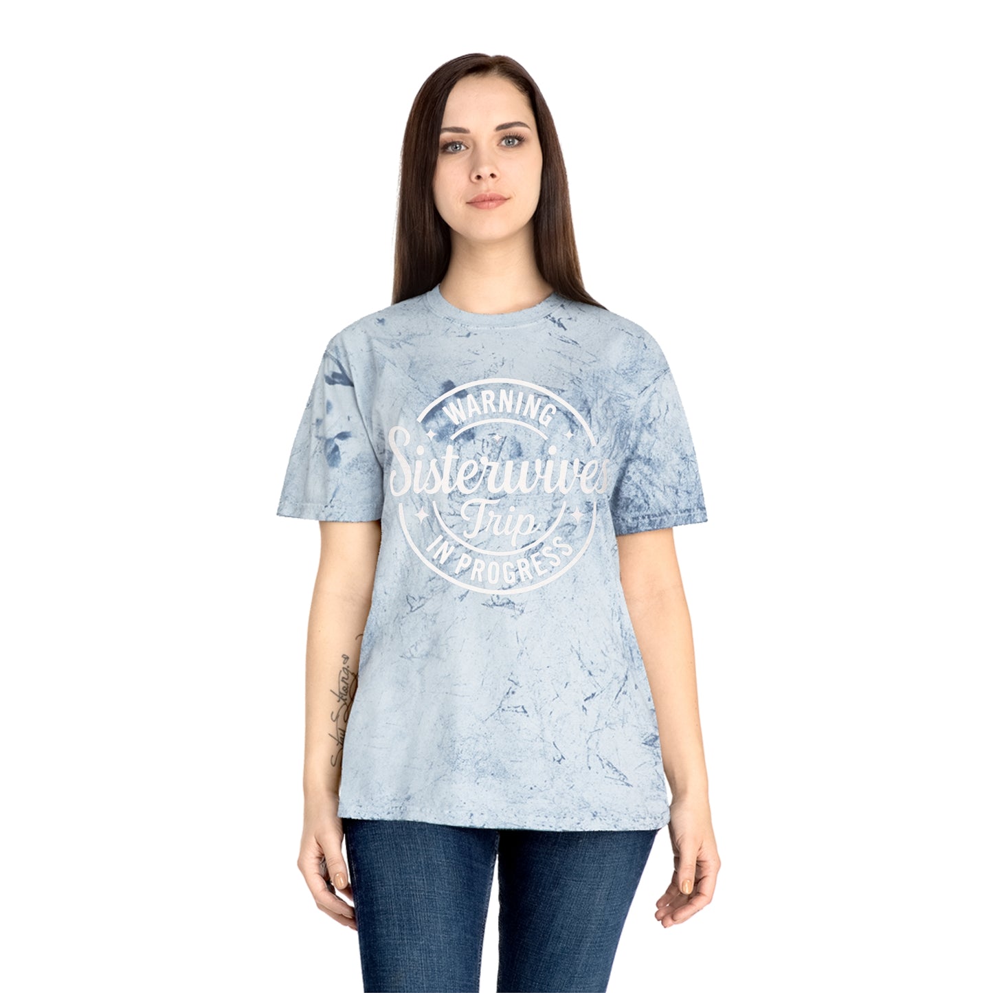 WARNING Sister Wives Trip in Progress T-Shirt, Boho Fashion Tee, Colorful Festival Shirt, Gift for Sister Wives, Casual Summer Wear