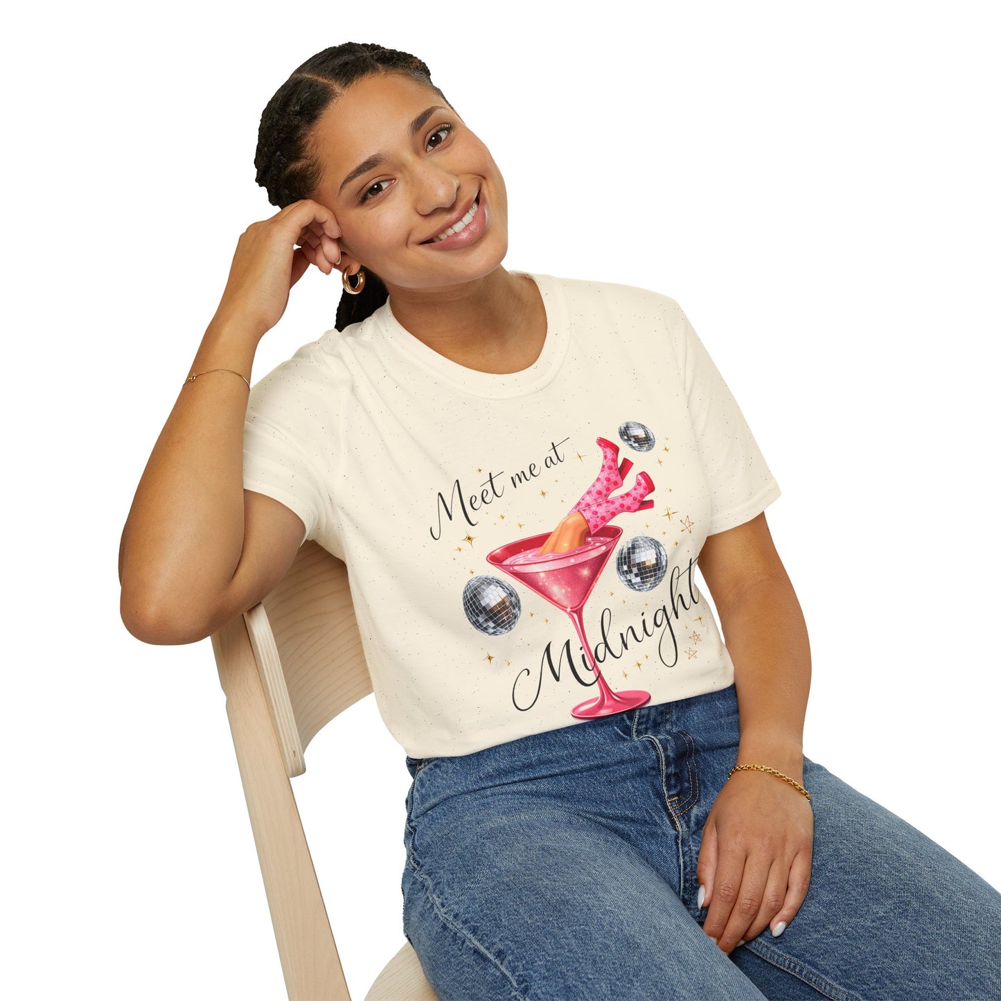 Meet Me at Midnight Shirt – Cocktail Party Graphic Tee, Flirty Night Out Shirt, Poly-Friendly ENM Unisex Gildan 64000
