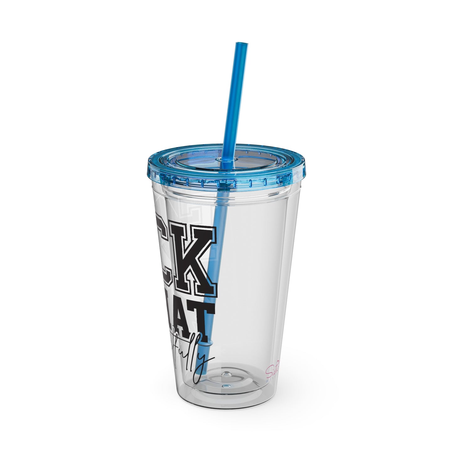 Fuck That, Respectfully” 16oz Sunsplash Tumbler | Funny Sarcastic Humor Cup | Sassy Attitude Drinkware | Bold Statement Travel Tumbler | Snarky Gift