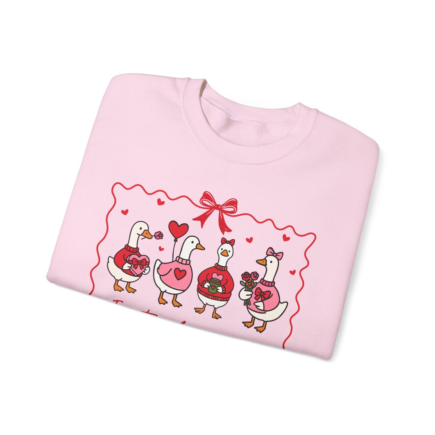 Just A Love Goose Cute Polyamory & Ethical Non-Monogamy Unisex Crewneck | Coquette Poly Pride Apparel