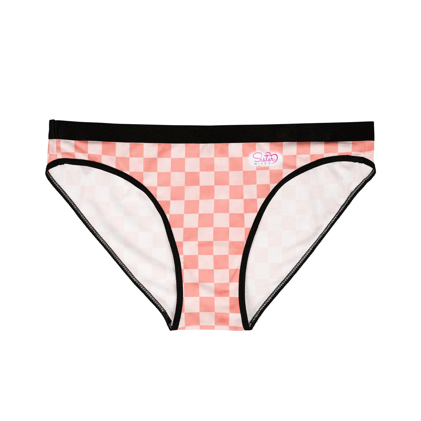 Pink Checker Women’s Panties | Aesthetic Bikini Cut Underwear | ENM & Polyamory Friendly Lingerie