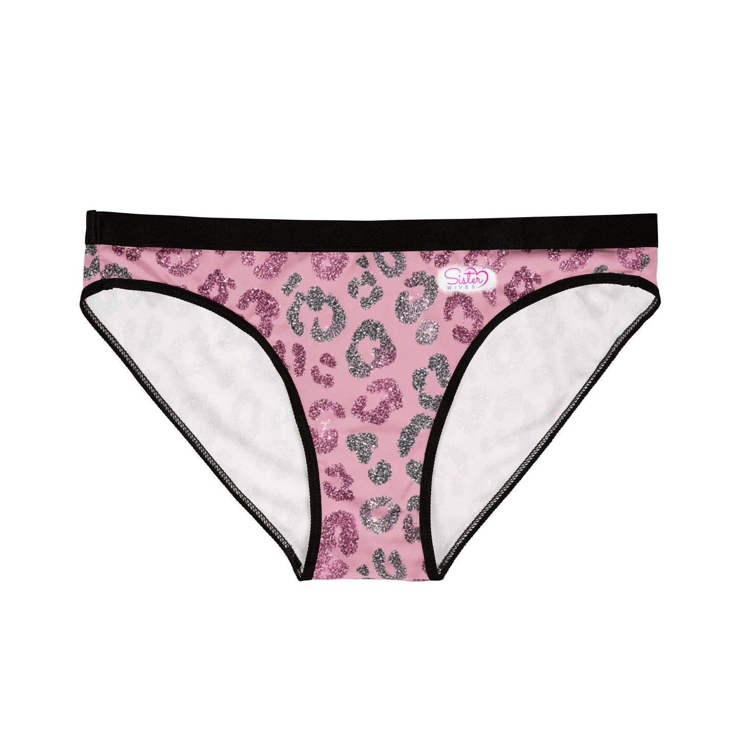 Women’s Valentine’s Leopard Underwear – Pink Heart Leopard Panties, Polyamory & Swinger Friendly Lingerie, ENM Pride, Matching Couples Sets Available