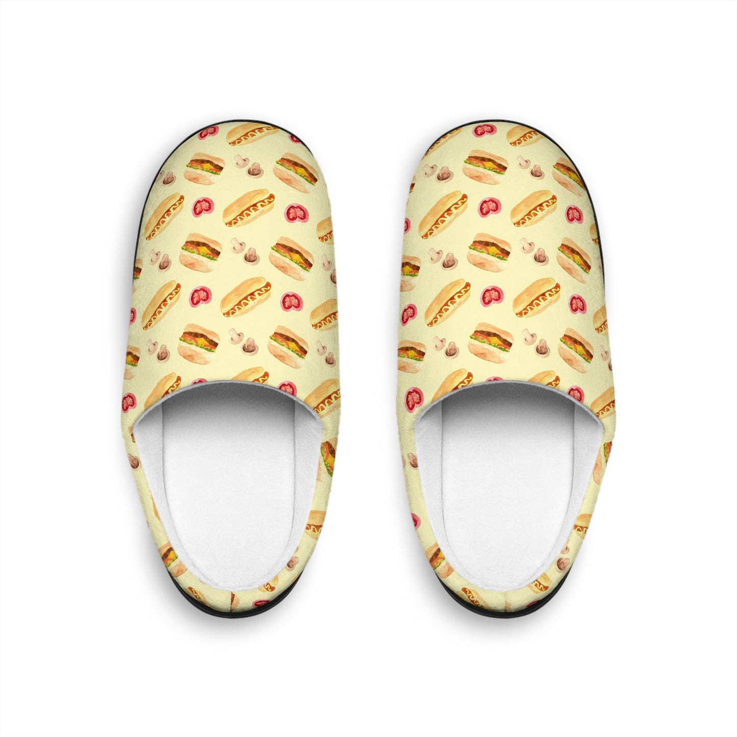 Men’s BBQ Slippers – Grill & Cookout Indoor House Shoes | Funny Food Print Slippers | Cozy Non-Slip Men’s Slippers