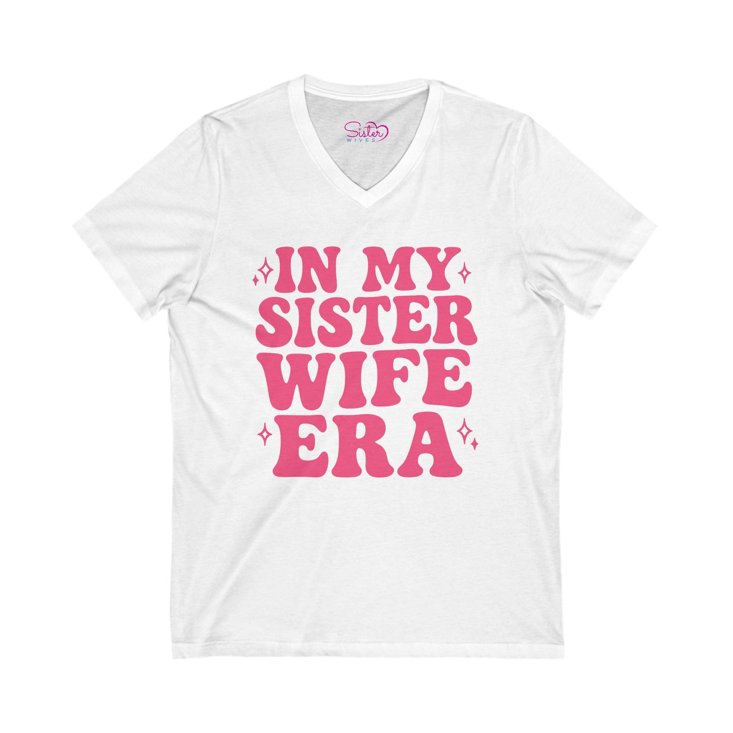 Pink In My Sister Wife Era V-Neck Tee, Casual Shirt, Gift for Sister, Fun Fashion T-Shirt, Summer Top, Everyday Wear