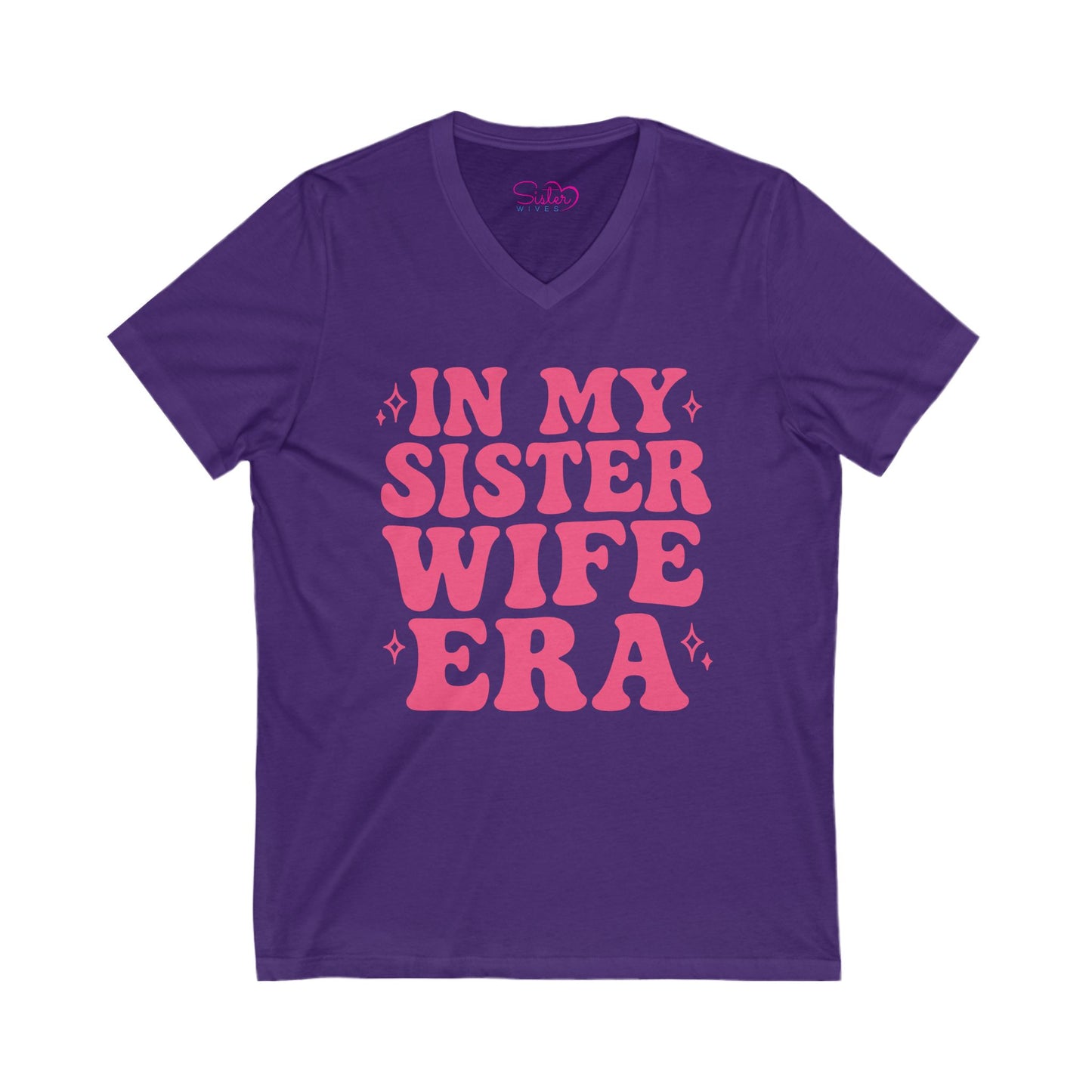 Pink In My Sister Wife Era V-Neck Tee, Casual Shirt, Gift for Sister, Fun Fashion T-Shirt, Summer Top, Everyday Wear
