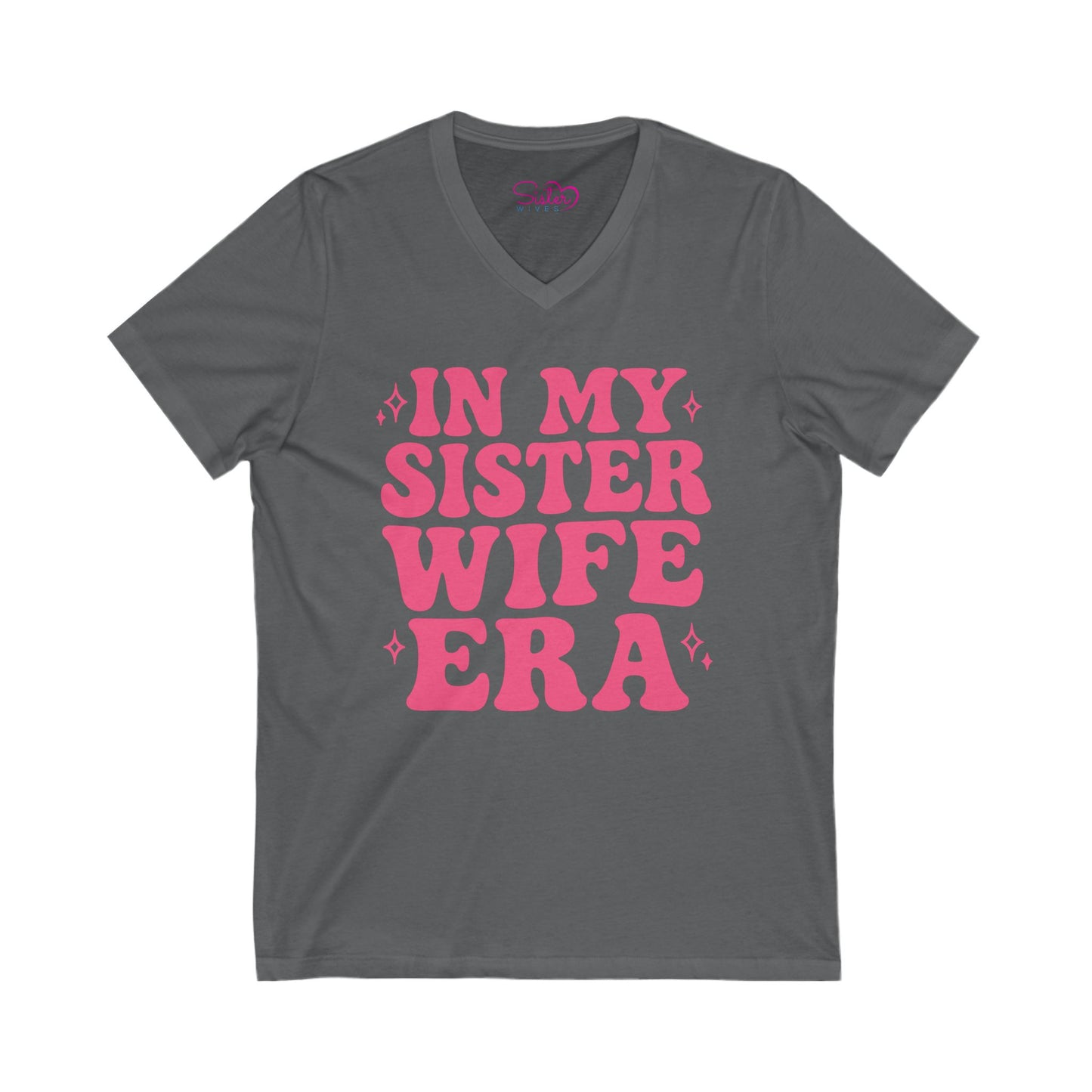 Pink In My Sister Wife Era V-Neck Tee, Casual Shirt, Gift for Sister, Fun Fashion T-Shirt, Summer Top, Everyday Wear