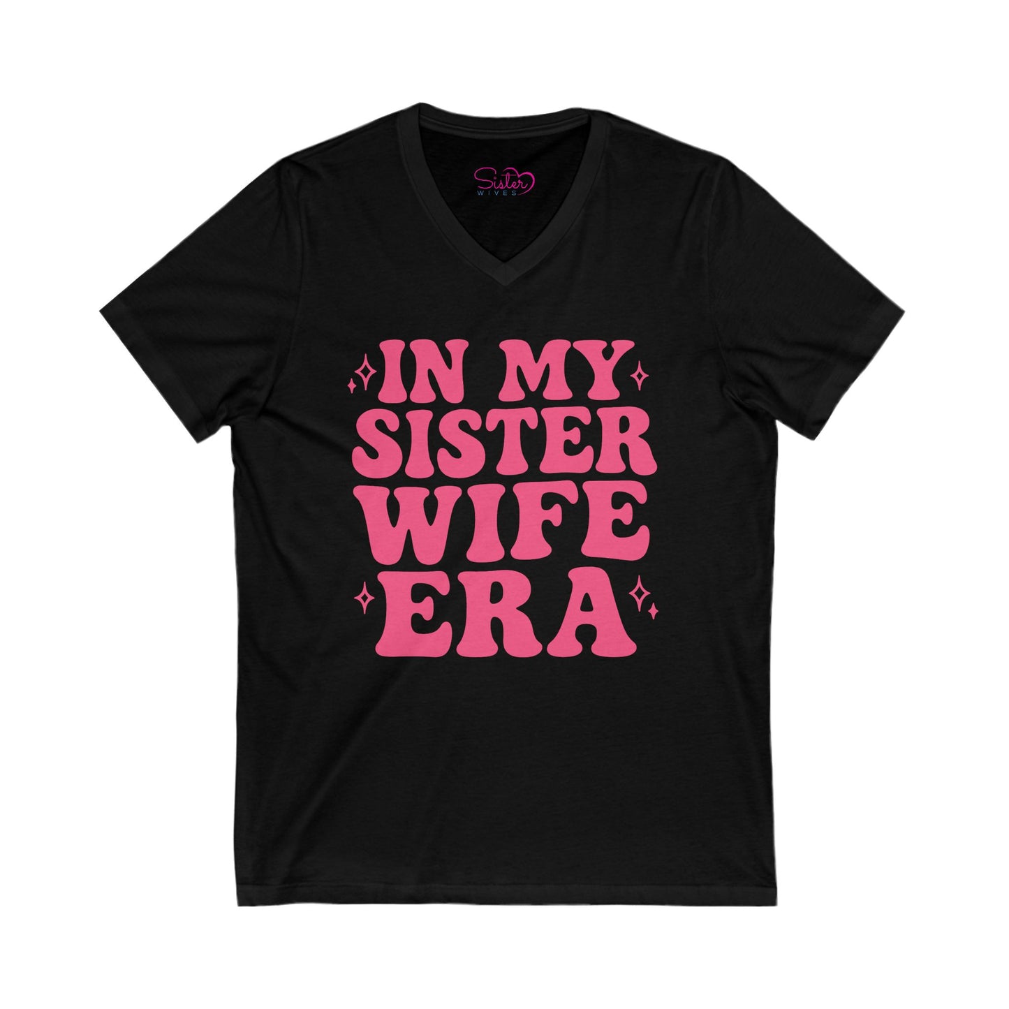 Pink In My Sister Wife Era V-Neck Tee, Casual Shirt, Gift for Sister, Fun Fashion T-Shirt, Summer Top, Everyday Wear