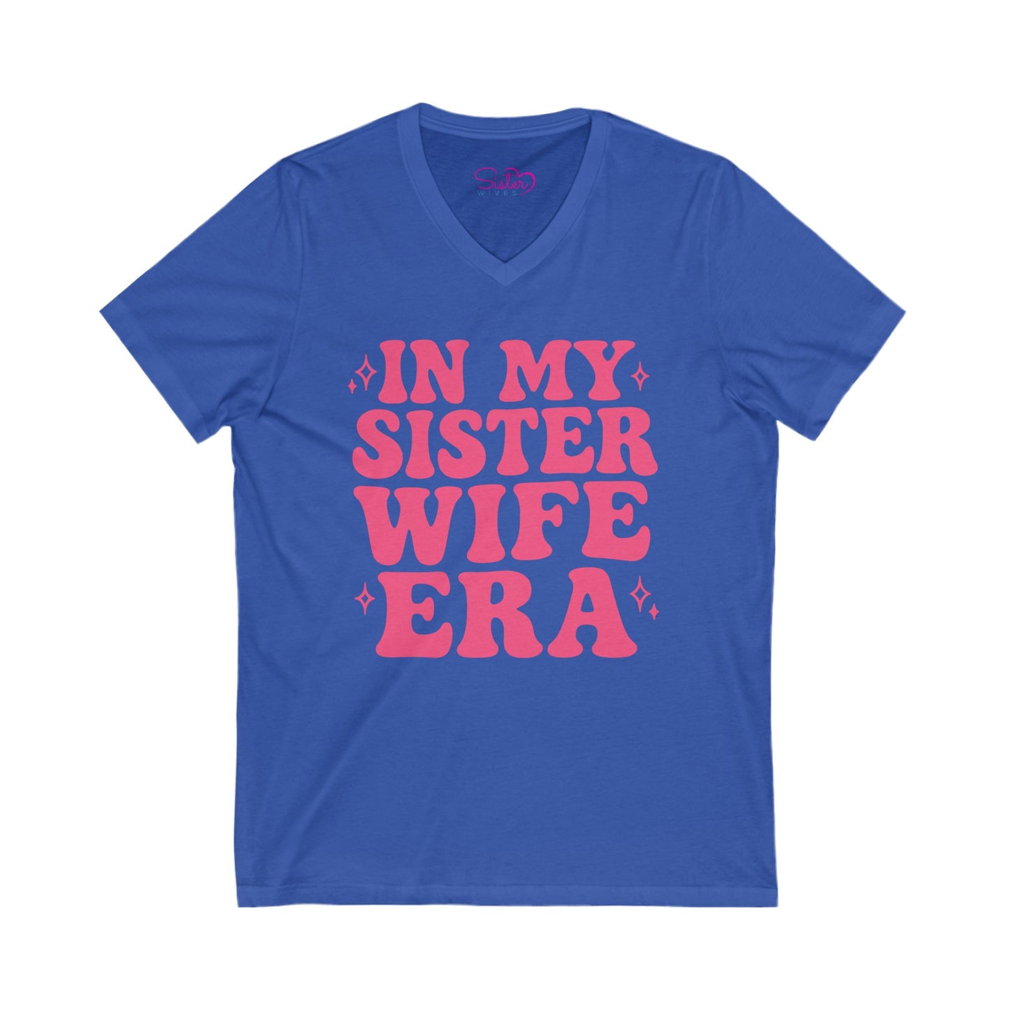 Pink In My Sister Wife Era V-Neck Tee, Casual Shirt, Gift for Sister, Fun Fashion T-Shirt, Summer Top, Everyday Wear