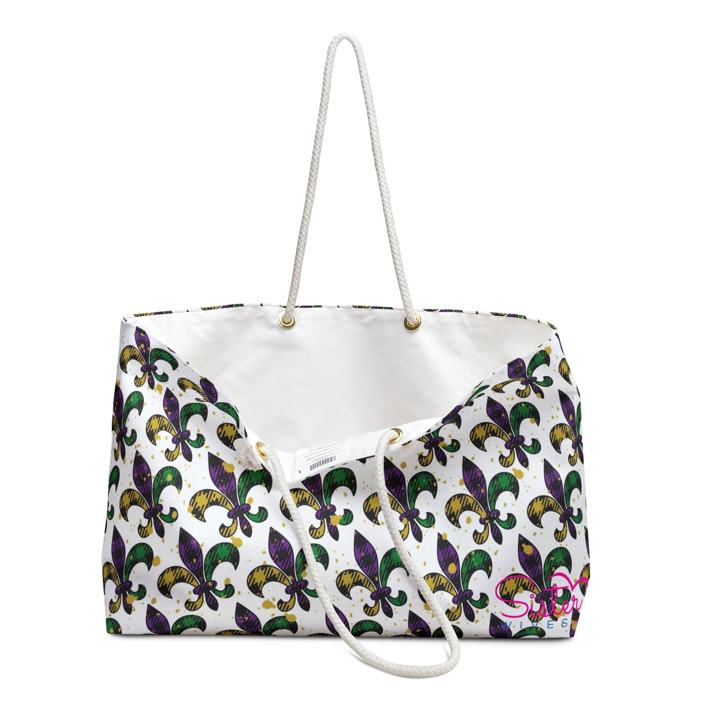 Mardi Gras Weekender Bag | Polyamory ENM Friendly Travel Tote | Matching Couple & Throuple Overnight Bag | Festival & Cruise Carryall