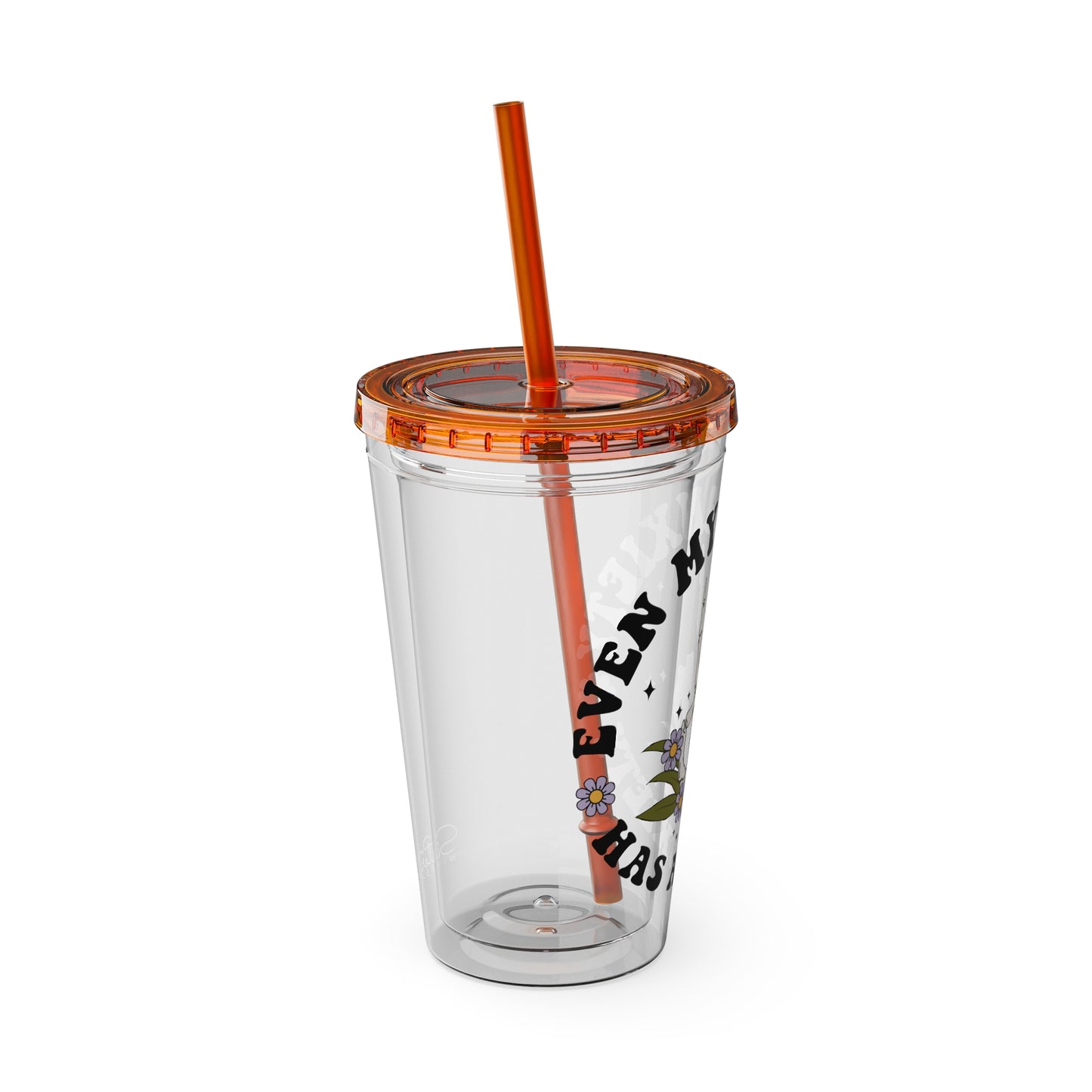 Even My Anxiety Has Anxiety” Skeleton Peace Sign 16oz Sunsplash Tumbler | Dark Humor Mental Health Cup | Goth Aesthetic Drinkware | Spooky Skeleton Cup | Anxiety Humor Gift