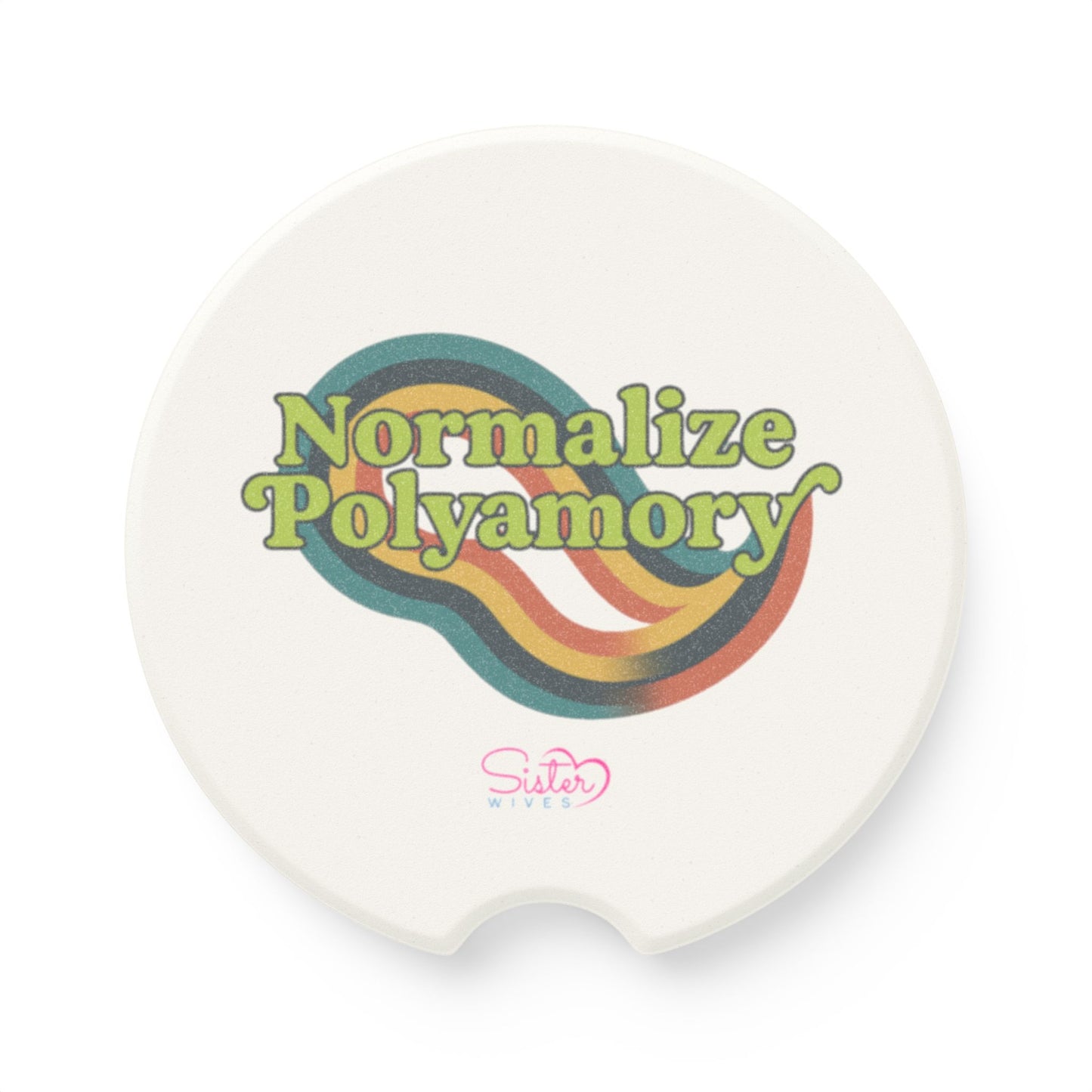 Soapstone Car Coaster Green Normalize Polyamory