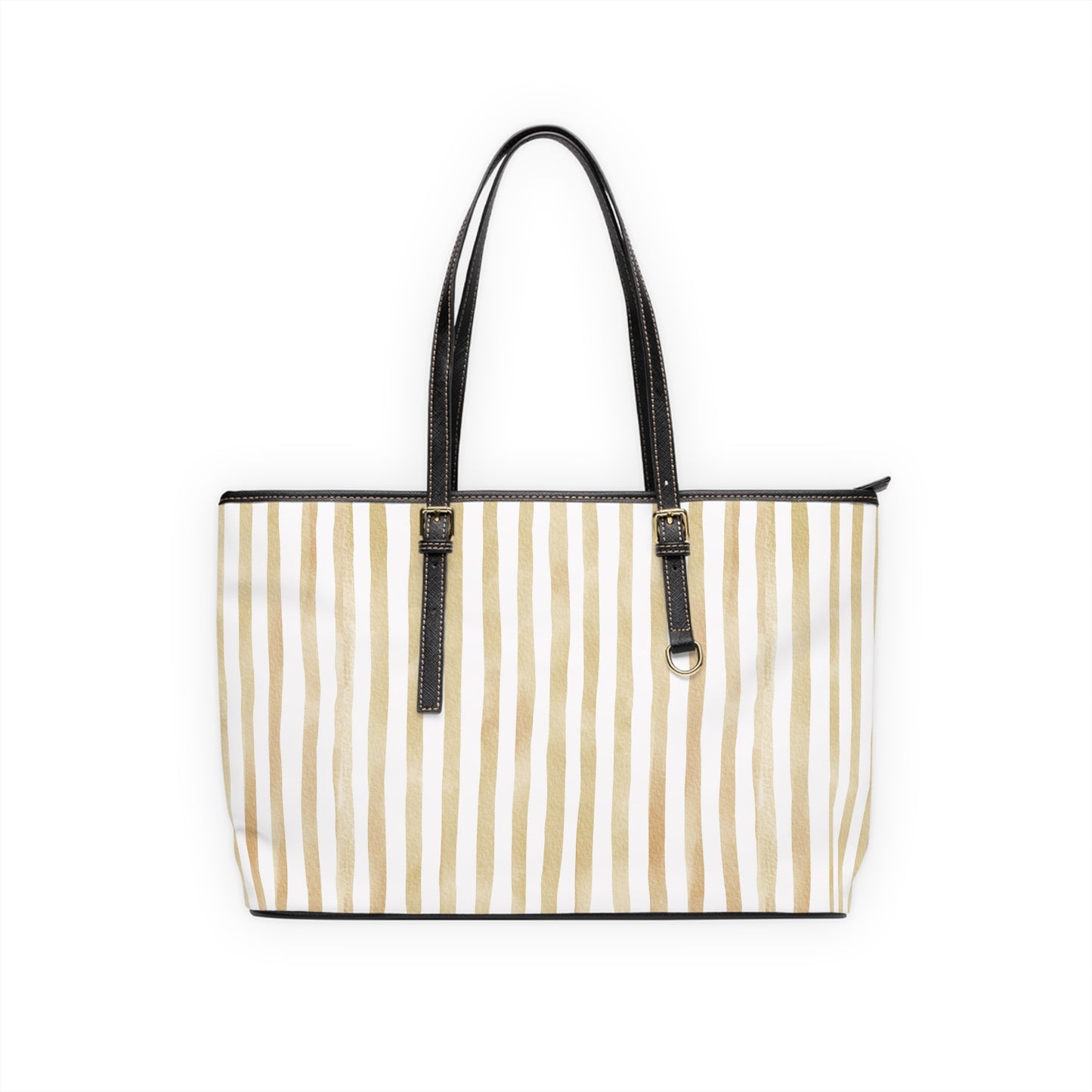 XL Stripe Shoulder Purse – Polyamory Sisterwives ENM Friendly Tote | Swinger Lifestyle Handbag | Soft Blush Minimalist Weekend Bag
