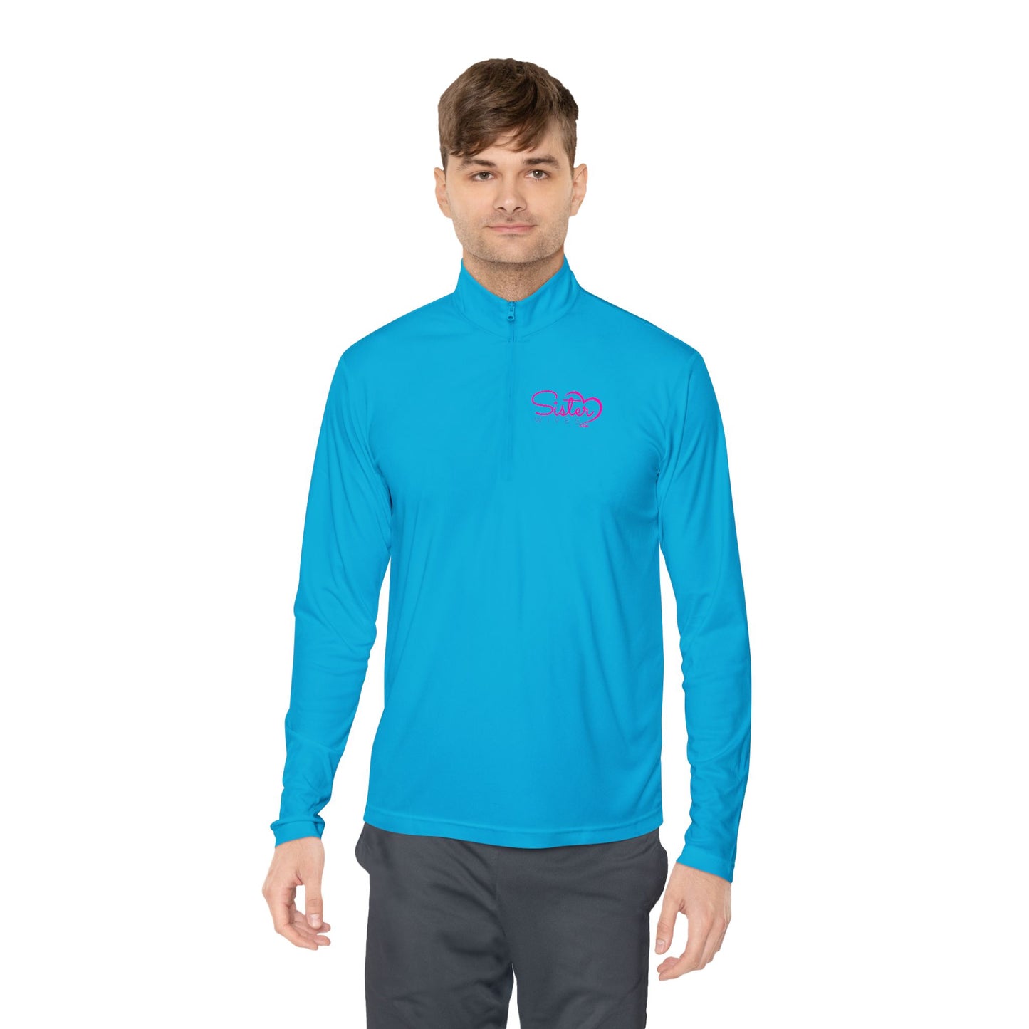 SisterWives Logo Stylish Unisex Quarter-Zip Pullover - Perfect for Casual Outings, Outdoor Activities, and Comfortable Layering, Gift for All