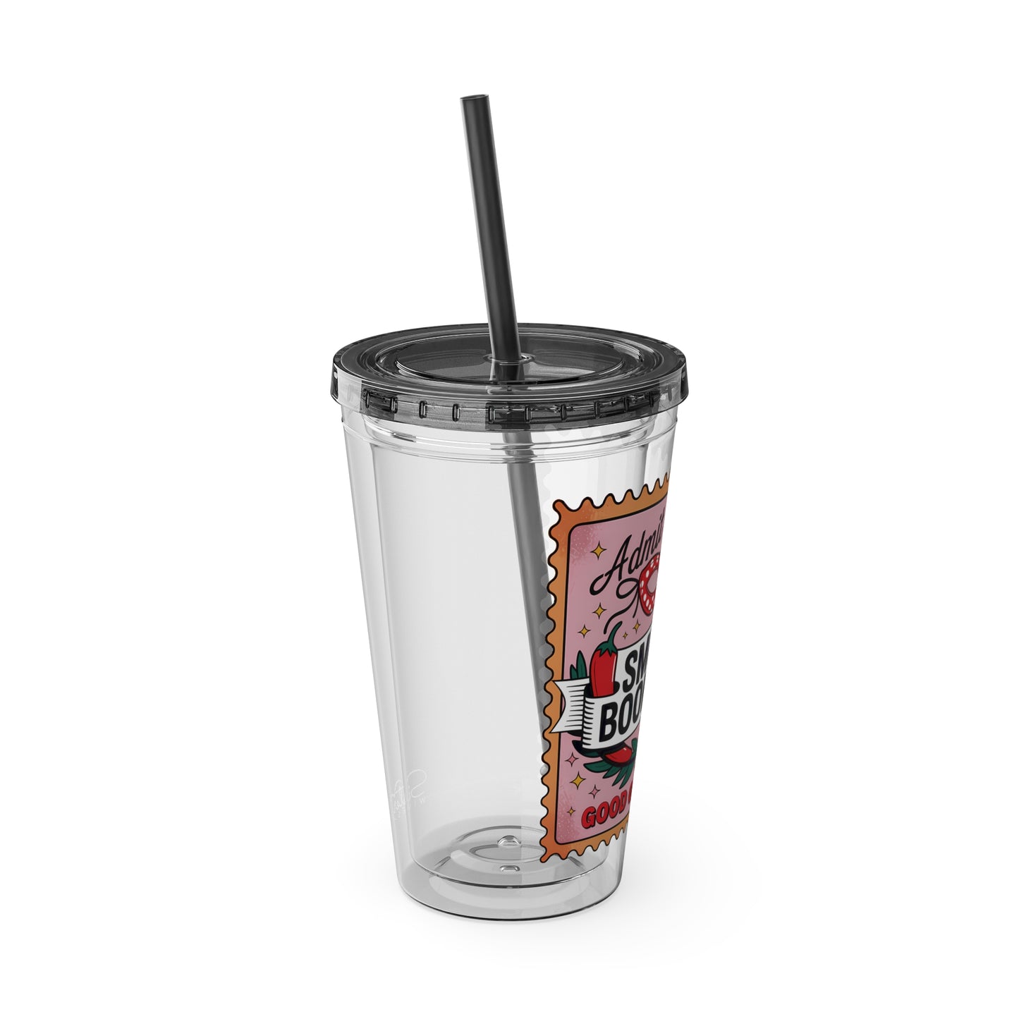 Admit One: Smutty Book Club – 16oz Sunsplash Tumbler | Polyamory Pride Cup | ENM Lifestyle Drinkware | Swinger Aesthetic Travel Cup | Spicy Romance Reader Gift | Poly, Open Relationship, Hotwife Vibes...