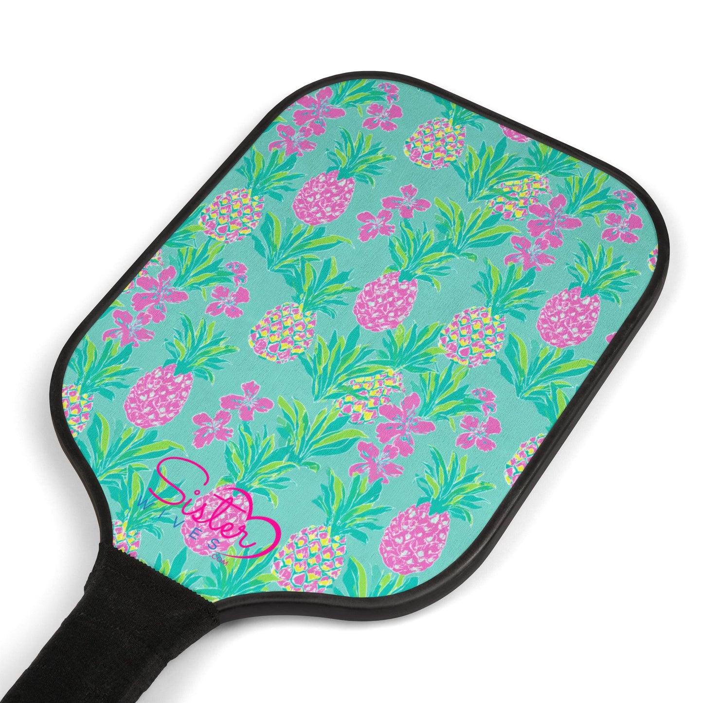 Sisterwives Preppy Pineapple Colorful Pickleball Paddle Set | Fun Outdoor Sports Gear | Perfect Gift for Players | Summer Activities | Birthday, Sports Event, Family Fun