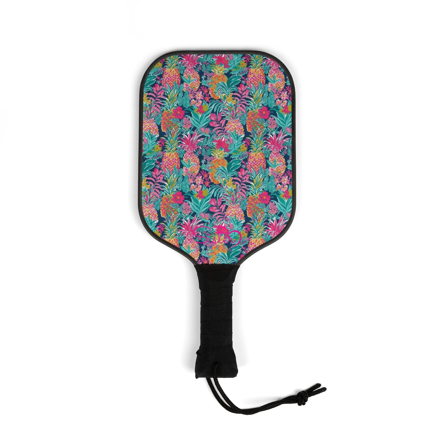 Preppy Pineapple Blue Colorful Pickleball Paddle Set By SisterWives | Fun Outdoor Sports Gear | Perfect Gift for Players | Summer Activities | Birthday, Sports Event, Family Fun