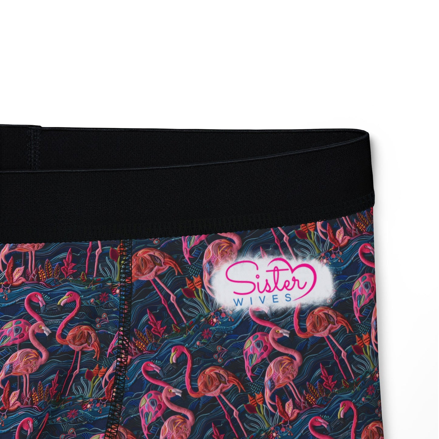 Sisterwivesl Flamingos Men's Boxers | Fun Swinger Underwear, Summer Loungewear, Tropical Gift, Comfortable Boxers, Vibrant Print