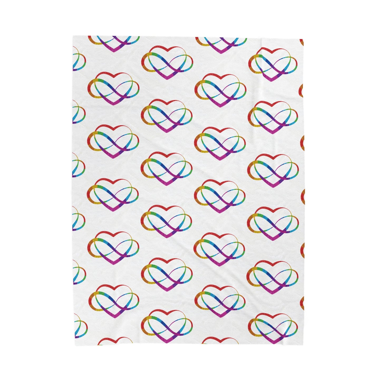 Rainbow Polyamory Heart Blanket – Ethical Non-Monogamy Plush Throw | Poly Pride & Inclusive Love Bedding