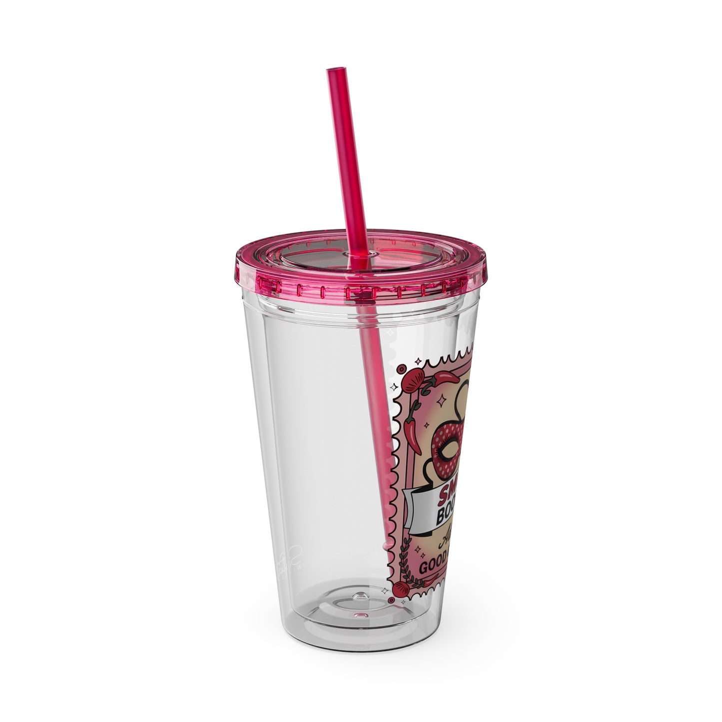 Admit One: Smutty Book Club – 16oz Sunsplash Tumbler | Polyamory Pride Cup | ENM Lifestyle Drinkware | Swinger Aesthetic Travel Cup | Spicy Romance Reader Gift | Poly, Open Relationship,...
