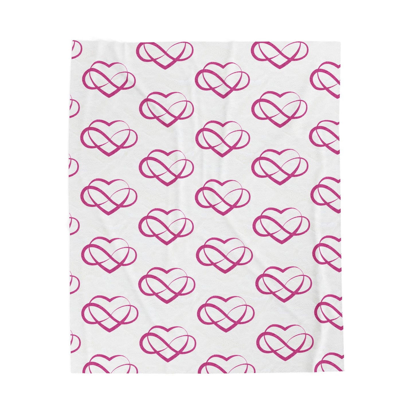 Pink Polyamory Heart Blanket – Soft Ethical Non-Monogamy Plush Throw | Cozy Poly Pride Bedding & Home Decor