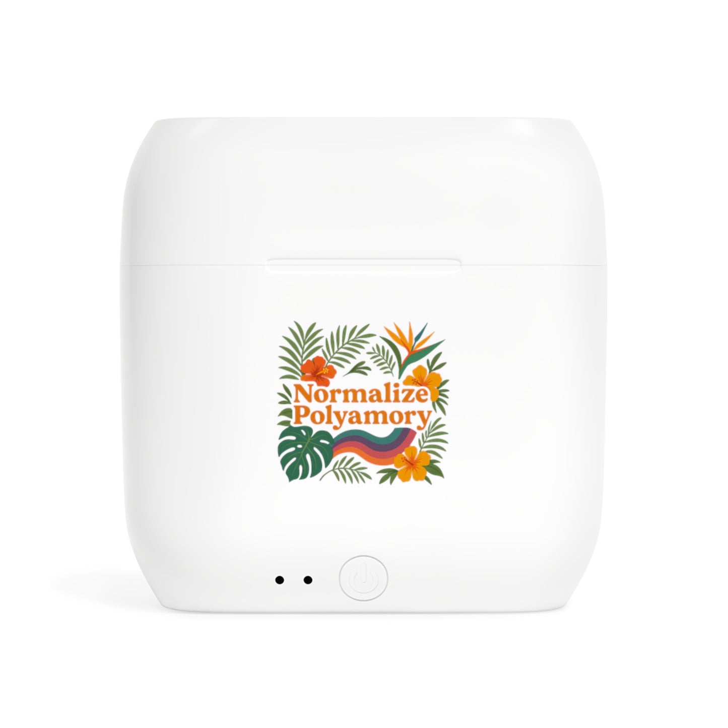 Tropical Normalize Polyamory Wireless Earbuds, Wireless Ear Buds Cover, Fun Tech Accessory, Gift for Music Lovers, Modern Chic