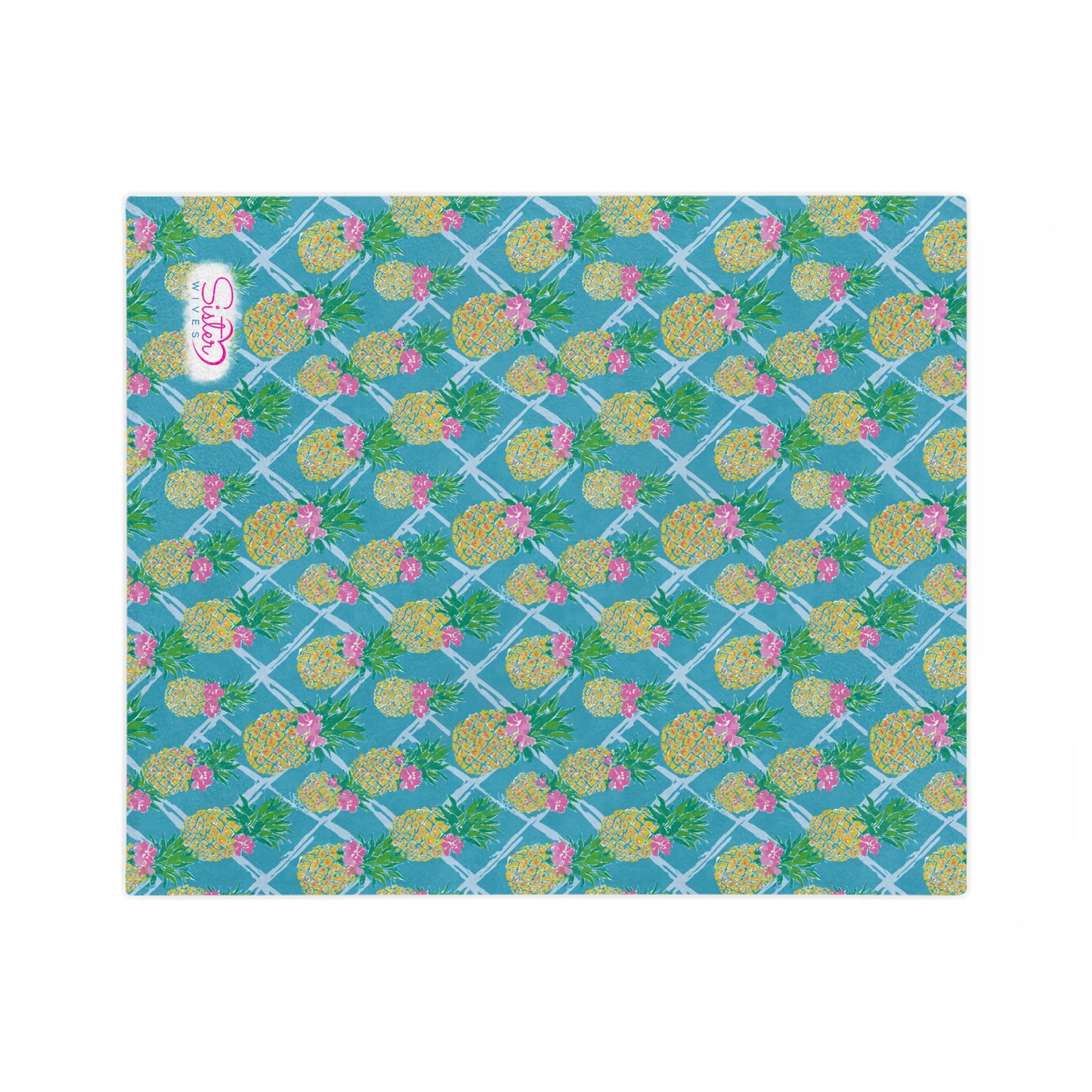 Sisterwives Preppy Blue Pineapple Velveteen Blanket, Cozy Throw for Beach Lovers, Bright Home Decor, Perfect Gift for Summer Celebrations, Pineapple [...]