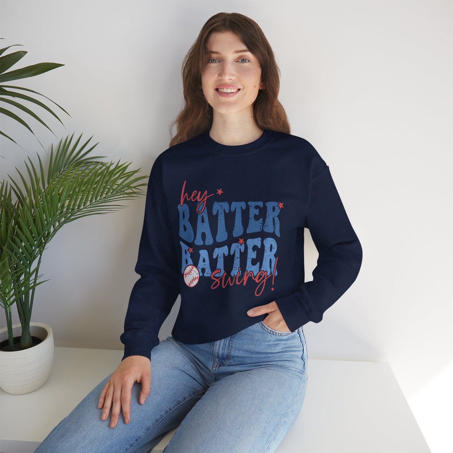 Hey Batter Batter Swing Sweatshirt | Playful Swinger Humor Pullover | ENM & Polyamory Lifestyle Apparel