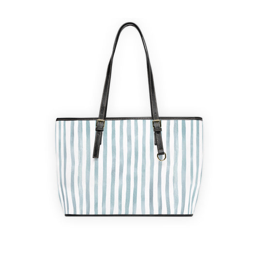 XL Stripe Shoulder Purse – Polyamory Sisterwives ENM Friendly Tote | Swinger Lifestyle Handbag | Soft Blush Minimalist Weekend Bag