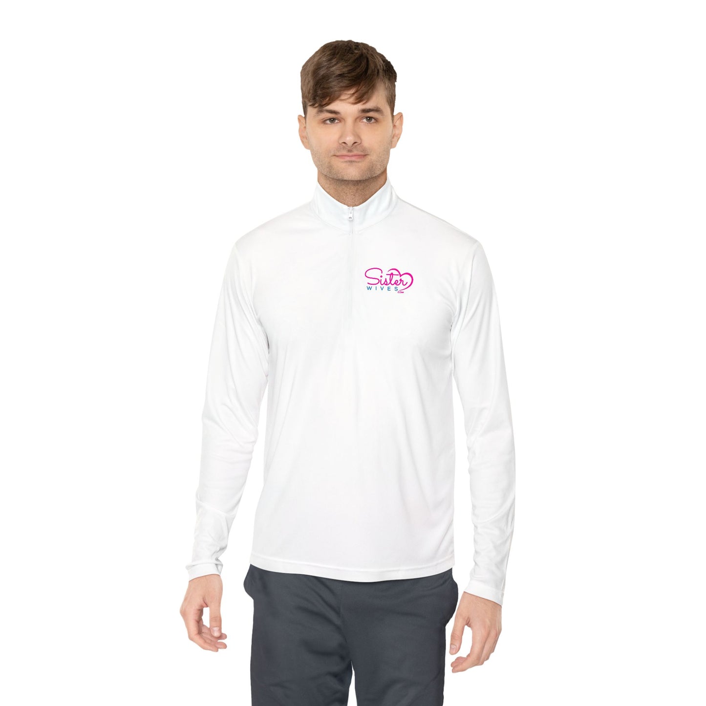 SisterWives Logo Stylish Unisex Quarter-Zip Pullover - Perfect for Casual Outings, Outdoor Activities, and Comfortable Layering, Gift for All