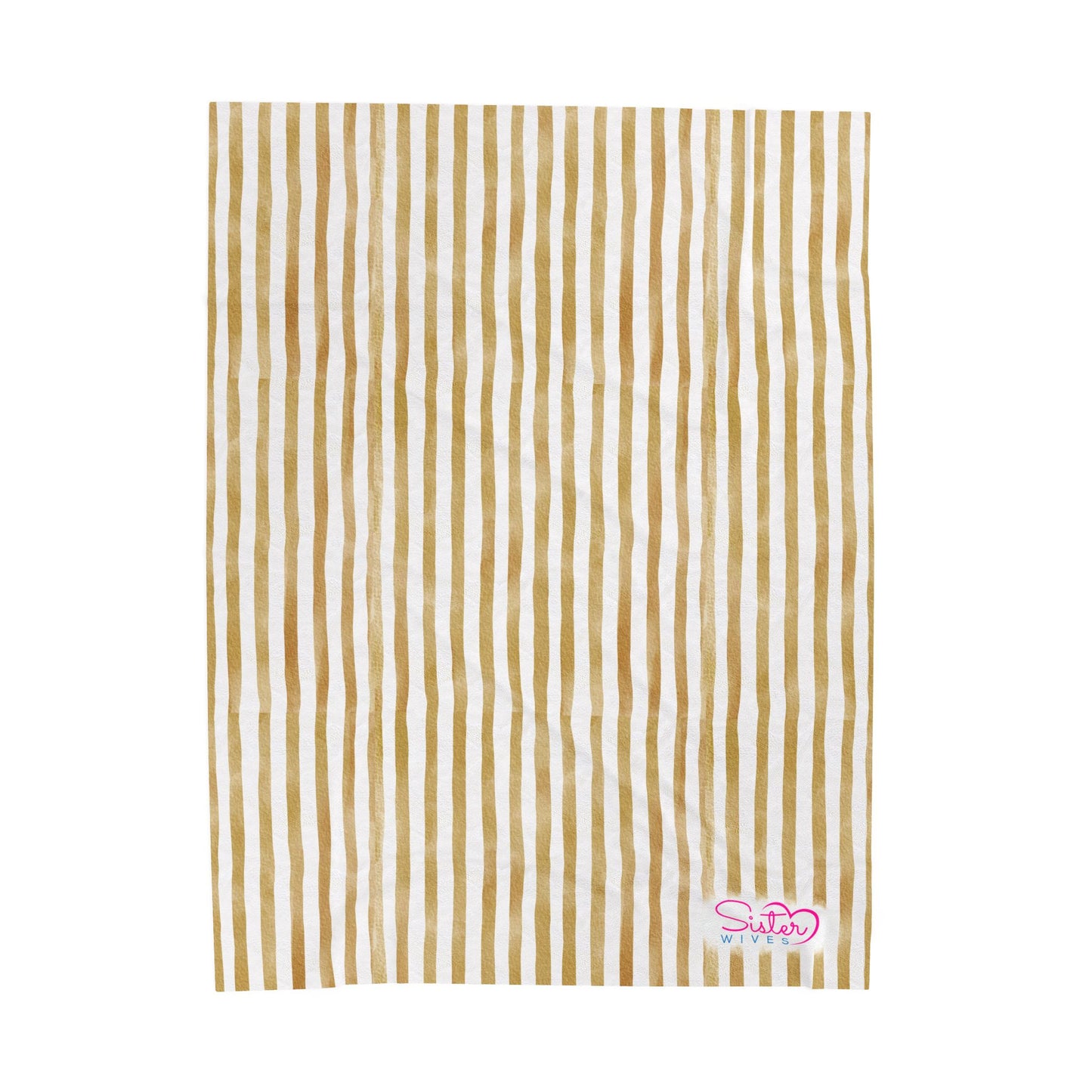 Soft Stripe Throw Blanket – Polyamory Sisterwives ENM Friendly Home Decor | Swinger Lifestyle Cozy Blanket | Minimalist Blush Stripe Throw