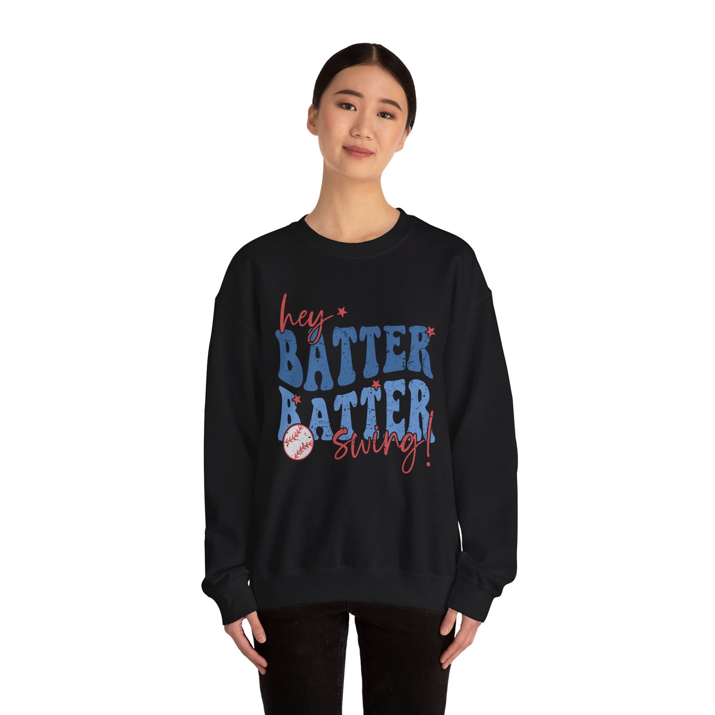 Hey Batter Batter Swing Sweatshirt | Playful Swinger Humor Pullover | ENM & Polyamory Lifestyle Apparel