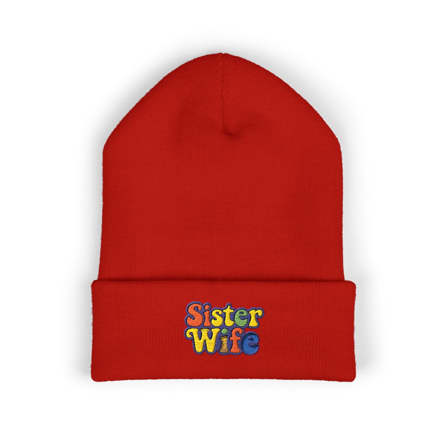 Embroidered Sister Wife Beanie || Cozy Winter Hat || Perfect Gift for Her || Unique Birthday Present || Warm Knit Cap