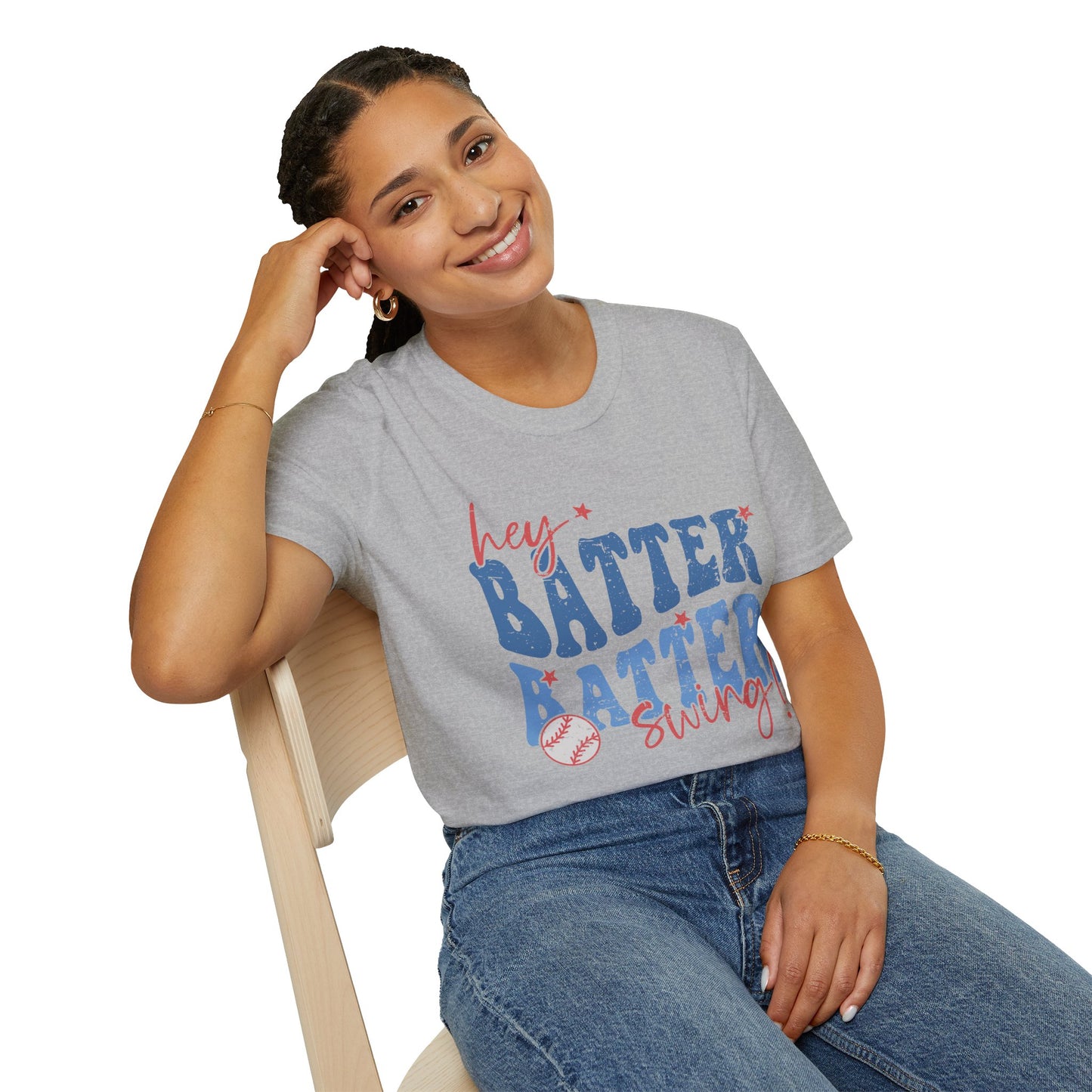 Hey Batter Batter Swing T-Shirt | Playful Swinger Humor Tee | ENM & Polyamory Lifestyle Apparel