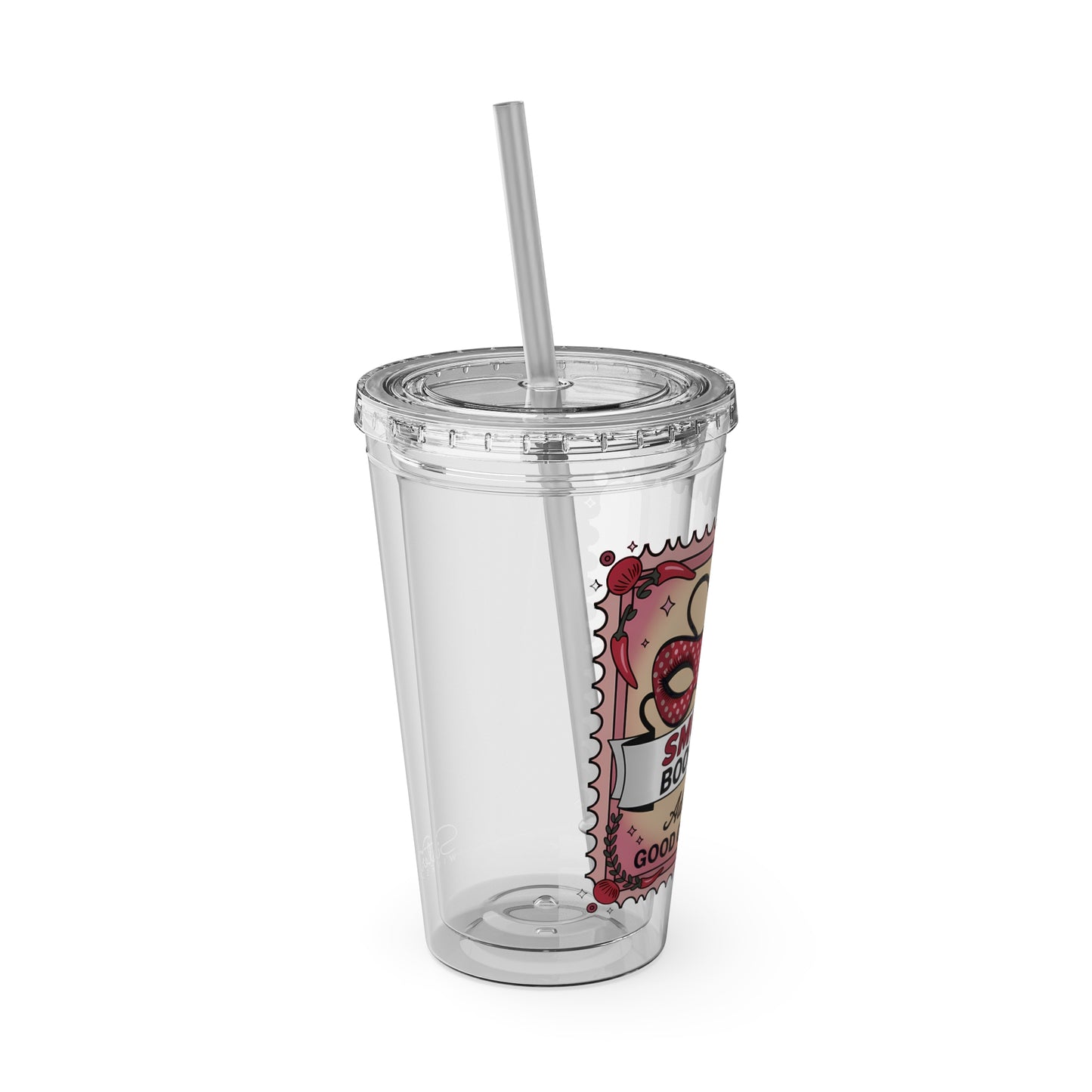 Admit One: Smutty Book Club – 16oz Sunsplash Tumbler | Polyamory Pride Cup | ENM Lifestyle Drinkware | Swinger Aesthetic Travel Cup | Spicy Romance Reader Gift | Poly, Open Relationship,...