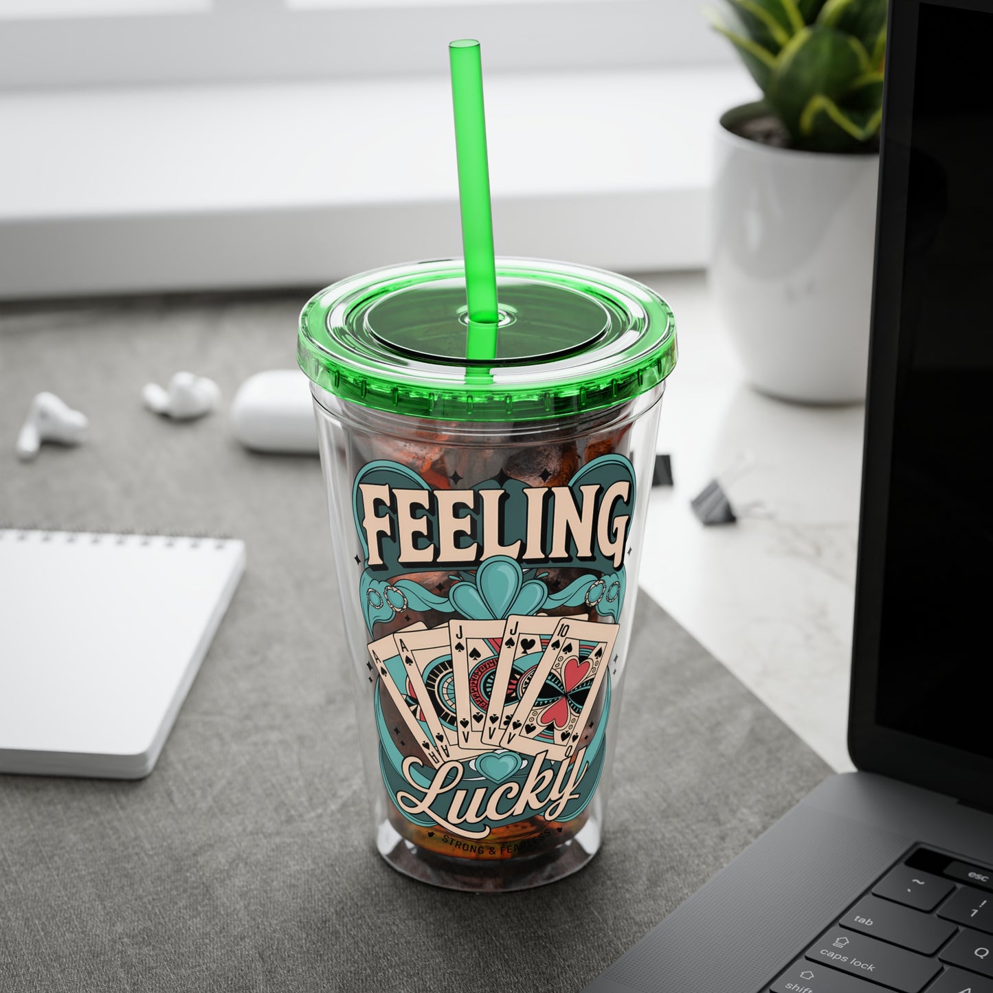 Feeling Lucky? Swinger Lifestyle 16oz Sunsplash Tumbler | Polyamory Pride Cup | ENM Drinkware | Ethical Non-Monogamy Gift | Open Relationship Aesthetic | Lifestyle Party Travel Cup