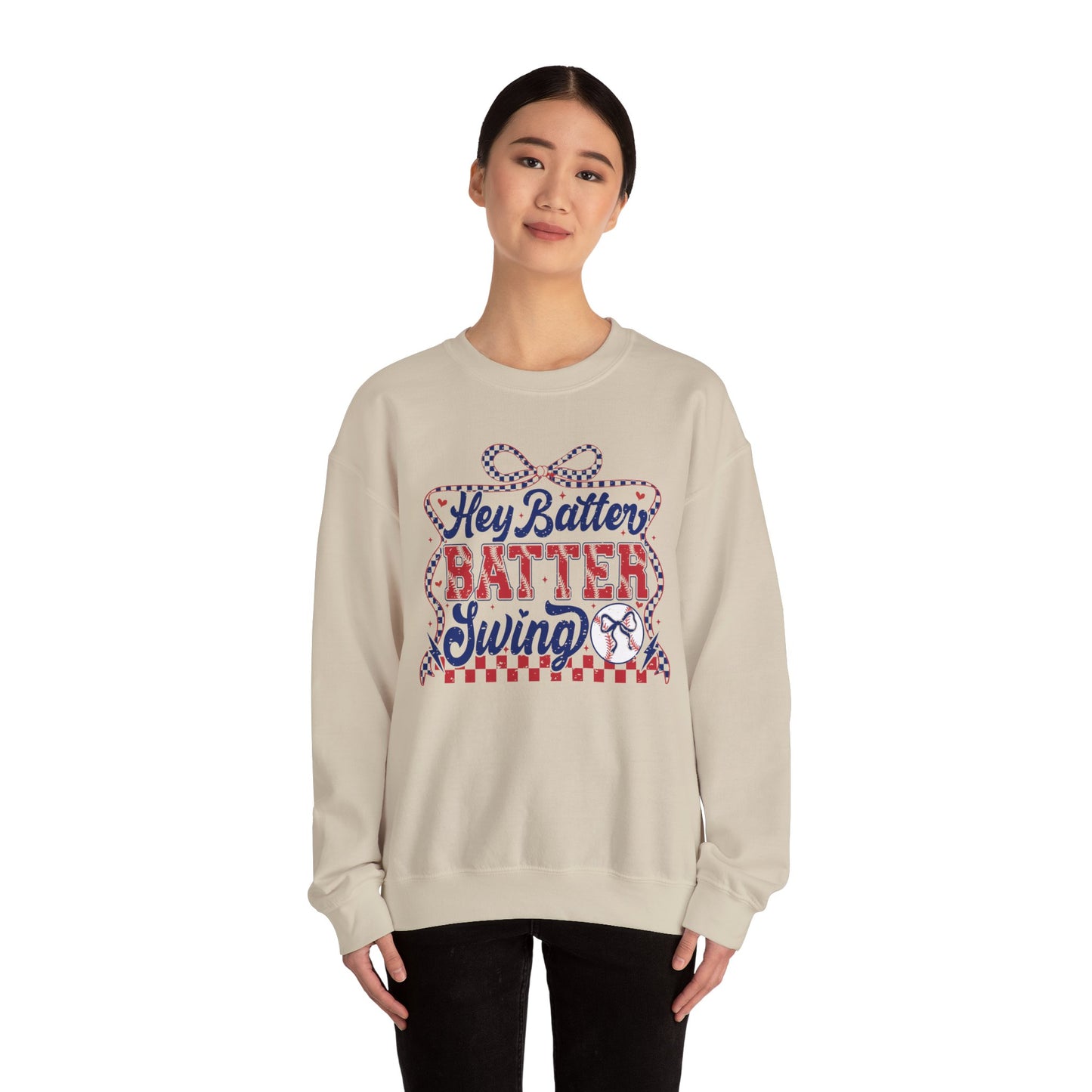 Hey Batter Batter Swing Sweatshirt | Playful Swinger Humor Pullover | ENM & Polyamory Lifestyle Apparel