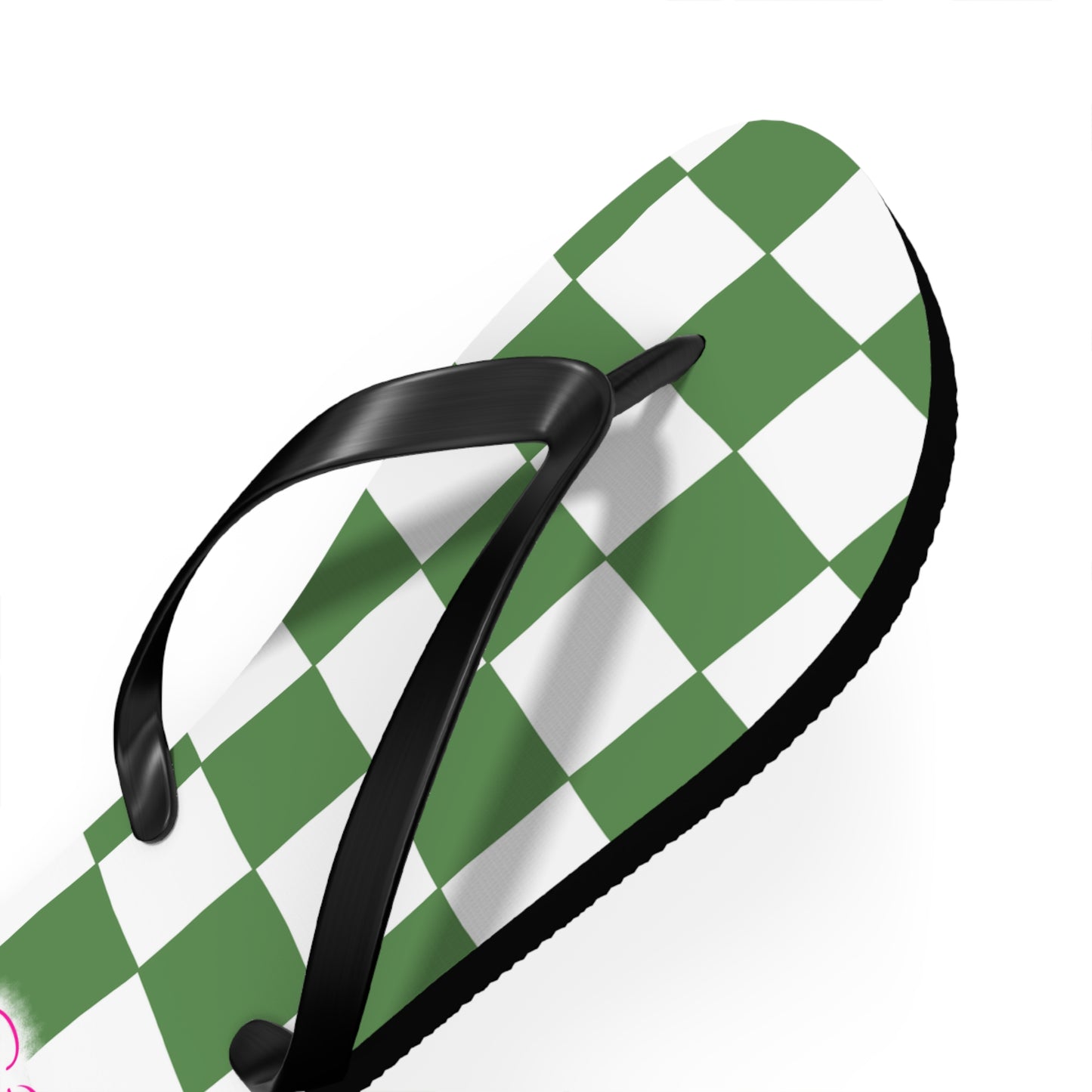 Green Checkered Flip Flops | Summer Sandals for ENM, Poly & Open Relationship Lifestyle