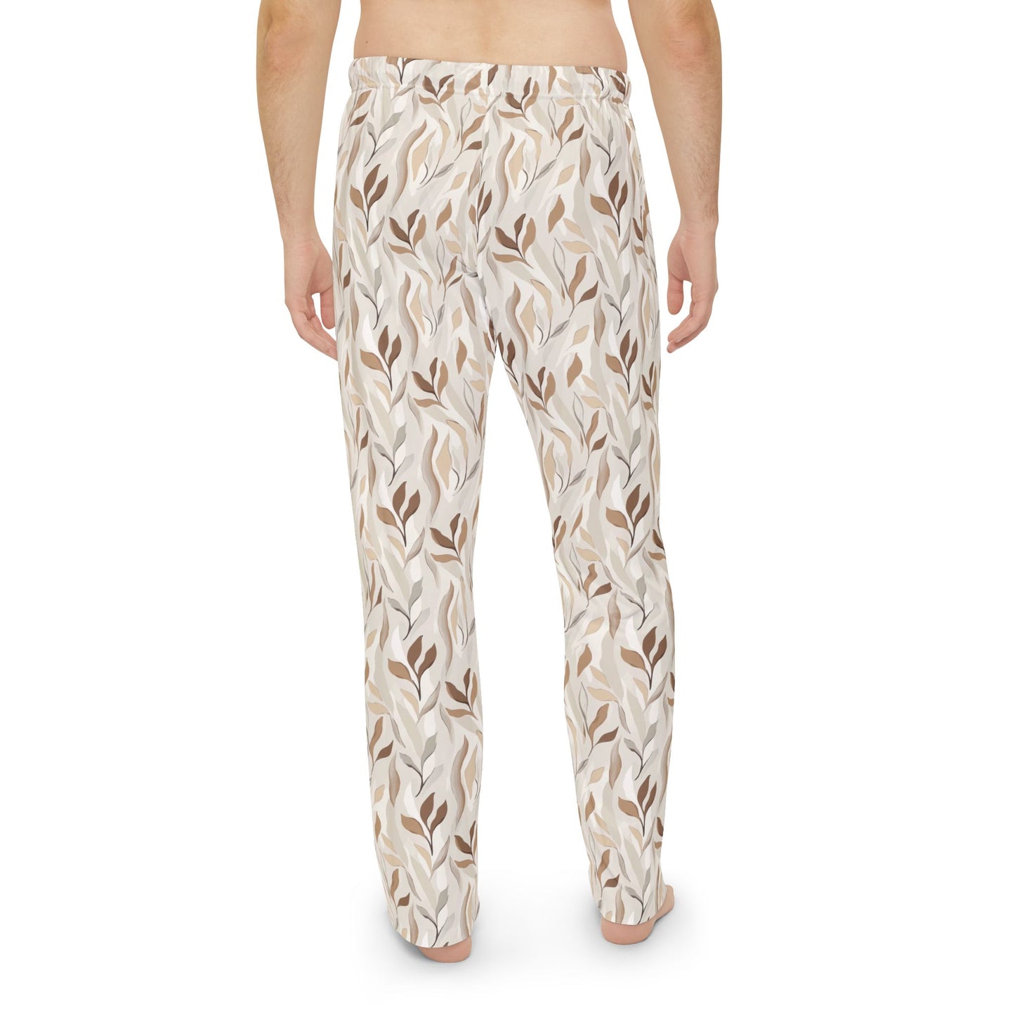 Men’s Neutral Boho Pajama Pants | Earth Tone Abstract Lounge Pants | Minimalist Sleepwear | Polyamory & ENM Friendly