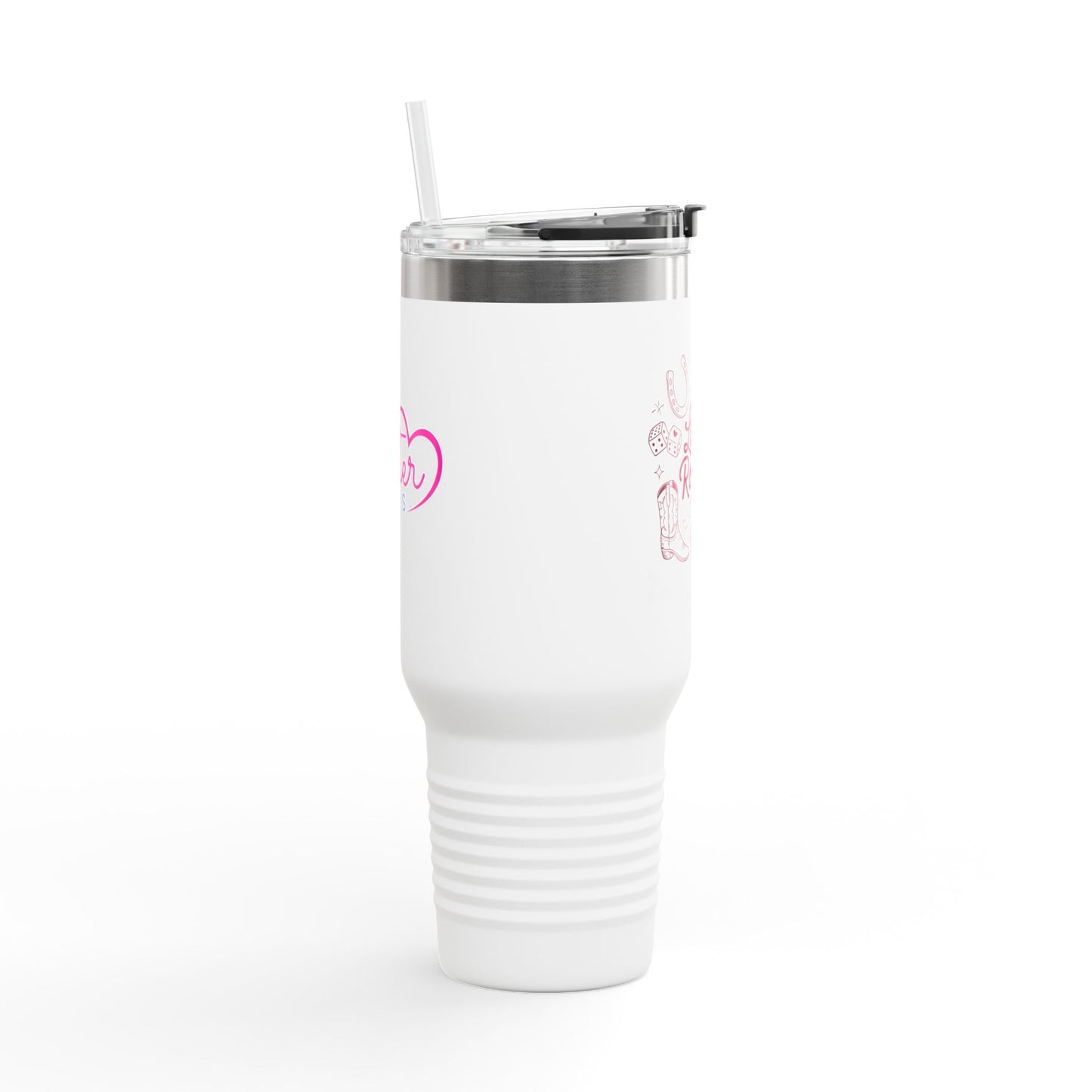 Last Rodeo 40oz Insulated Travel Mug – Western Bachelorette Lucky Cowgirl Tumbler with Straw | Stainless Steel BPA-Free Cup