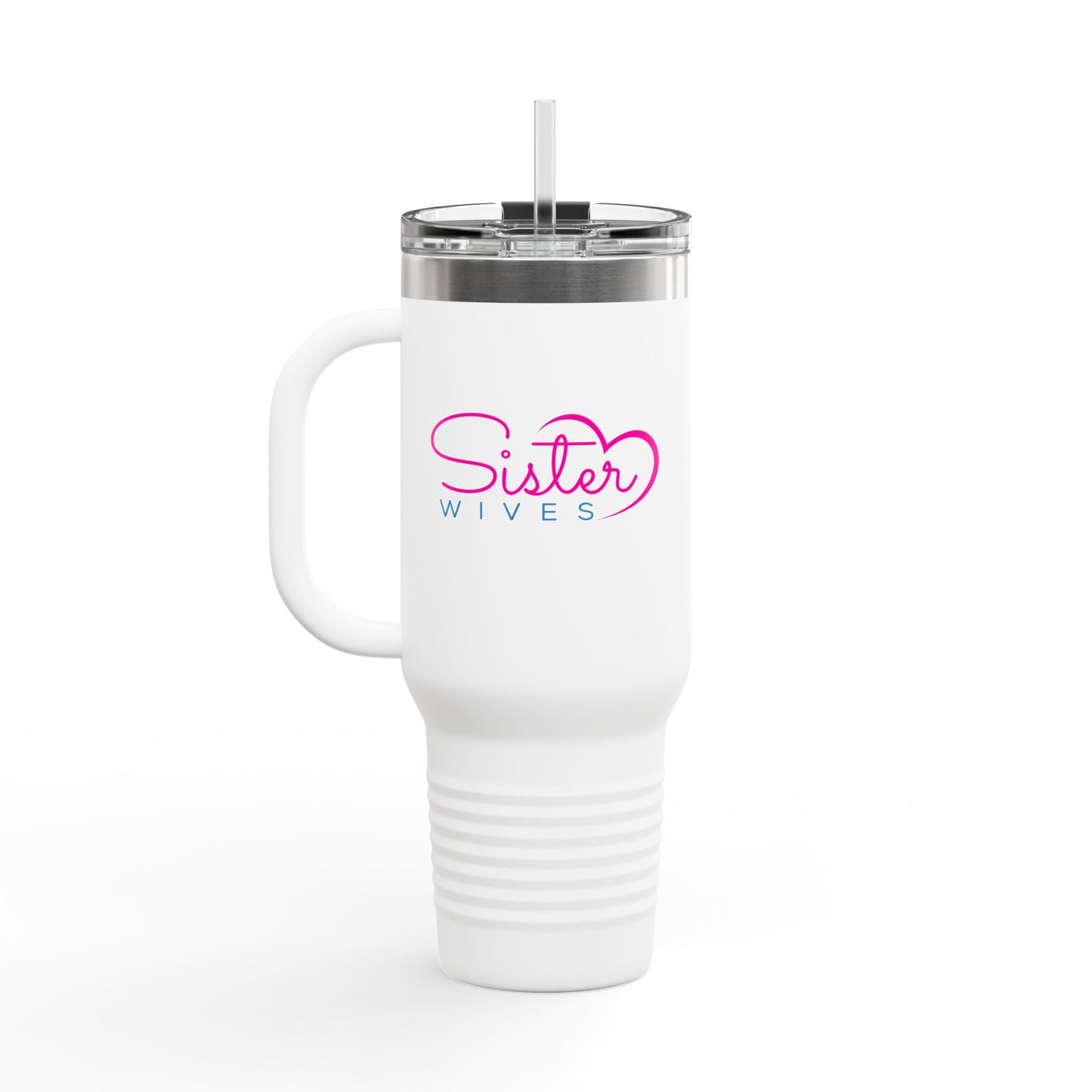 Pink Bow 40oz Insulated Travel Mug – Coquette Aesthetic Stainless Steel Tumbler with Straw | Cute Feminine BPA-Free Cup