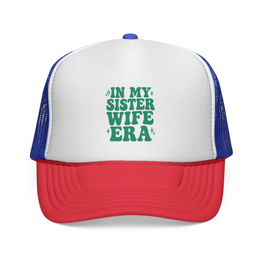Green In My Sisterwife Era Trucker Hat – Retro Mesh Cap, Adjustable Snapback