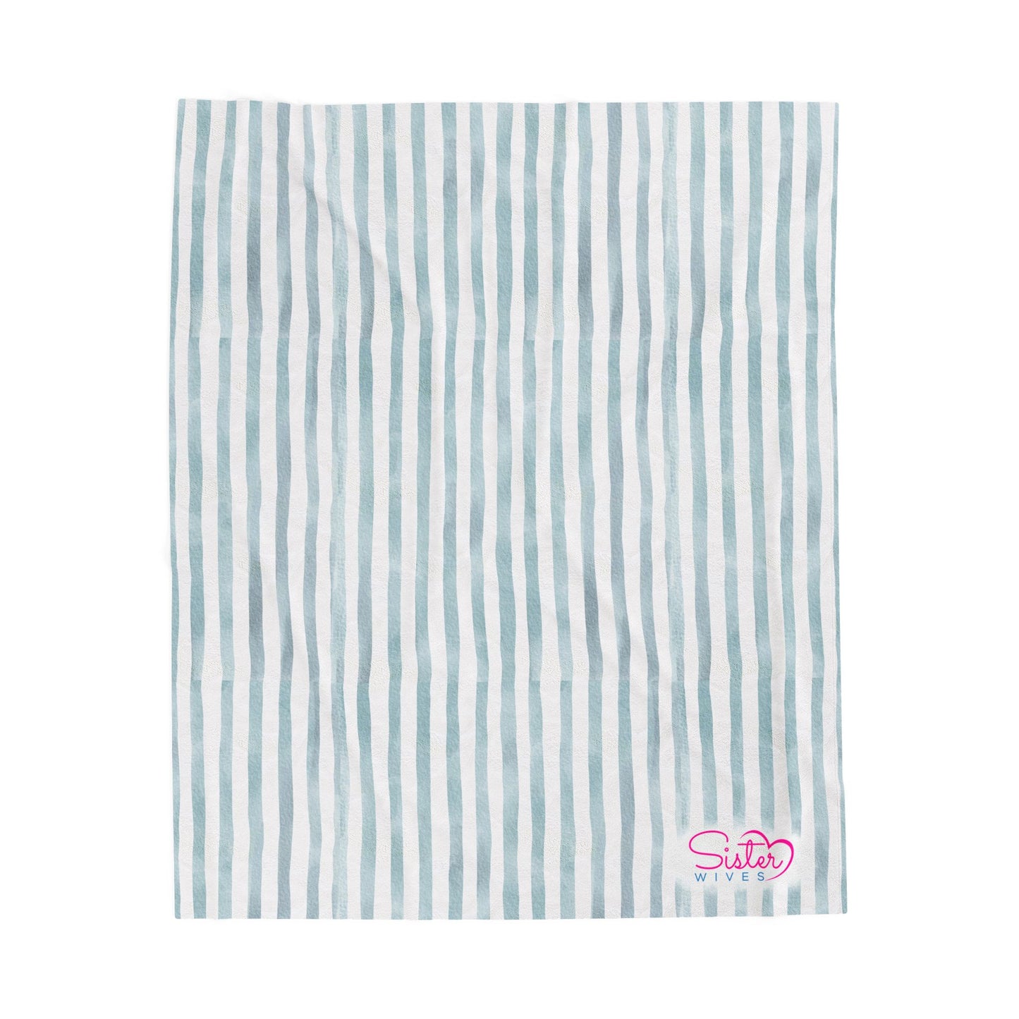 Soft Stripe Throw Blanket – Polyamory Sisterwives ENM Friendly Home Decor | Swinger Lifestyle Cozy Blanket | Minimalist Blush Stripe Throw