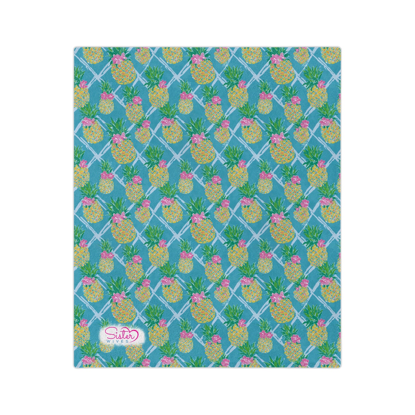 Sisterwives Preppy Blue Pineapple Velveteen Blanket, Cozy Throw for Beach Lovers, Bright Home Decor, Perfect Gift for Summer Celebrations, Pineapple [...]
