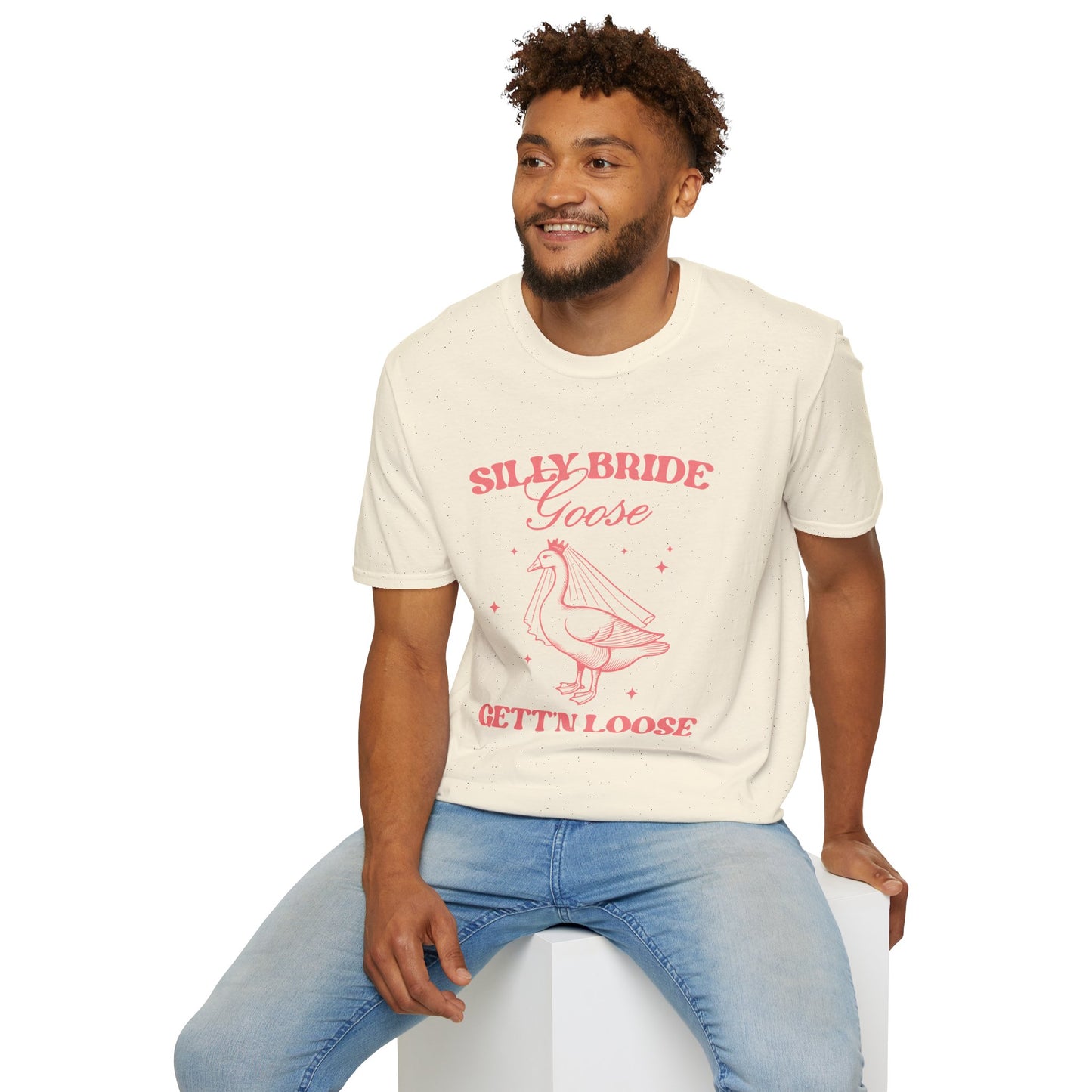 Silly Bride Goose Gettin Loose Shirt – Funny Bachelorette Party Tee, Bride Humor Wedding Shirt, Poly-Friendly Unisex Gildan 64000