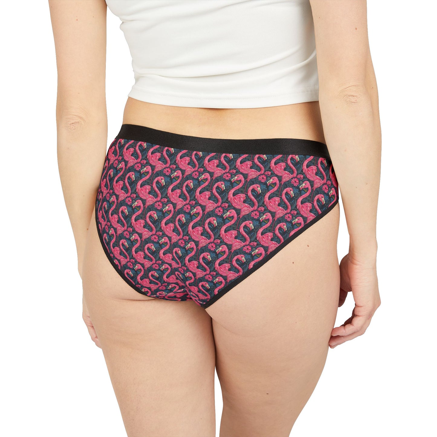 Sisterwives Tropical Flamingo Women’s Panties Vibrant Lingerie, Comfortable Underwear, Fun Gift for Her