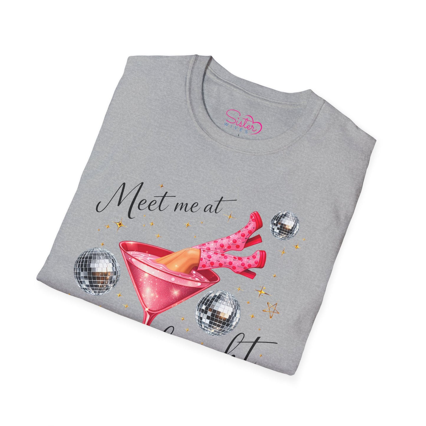 Meet Me at Midnight Shirt – Cocktail Party Graphic Tee, Flirty Night Out Shirt, Poly-Friendly ENM Unisex Gildan 64000