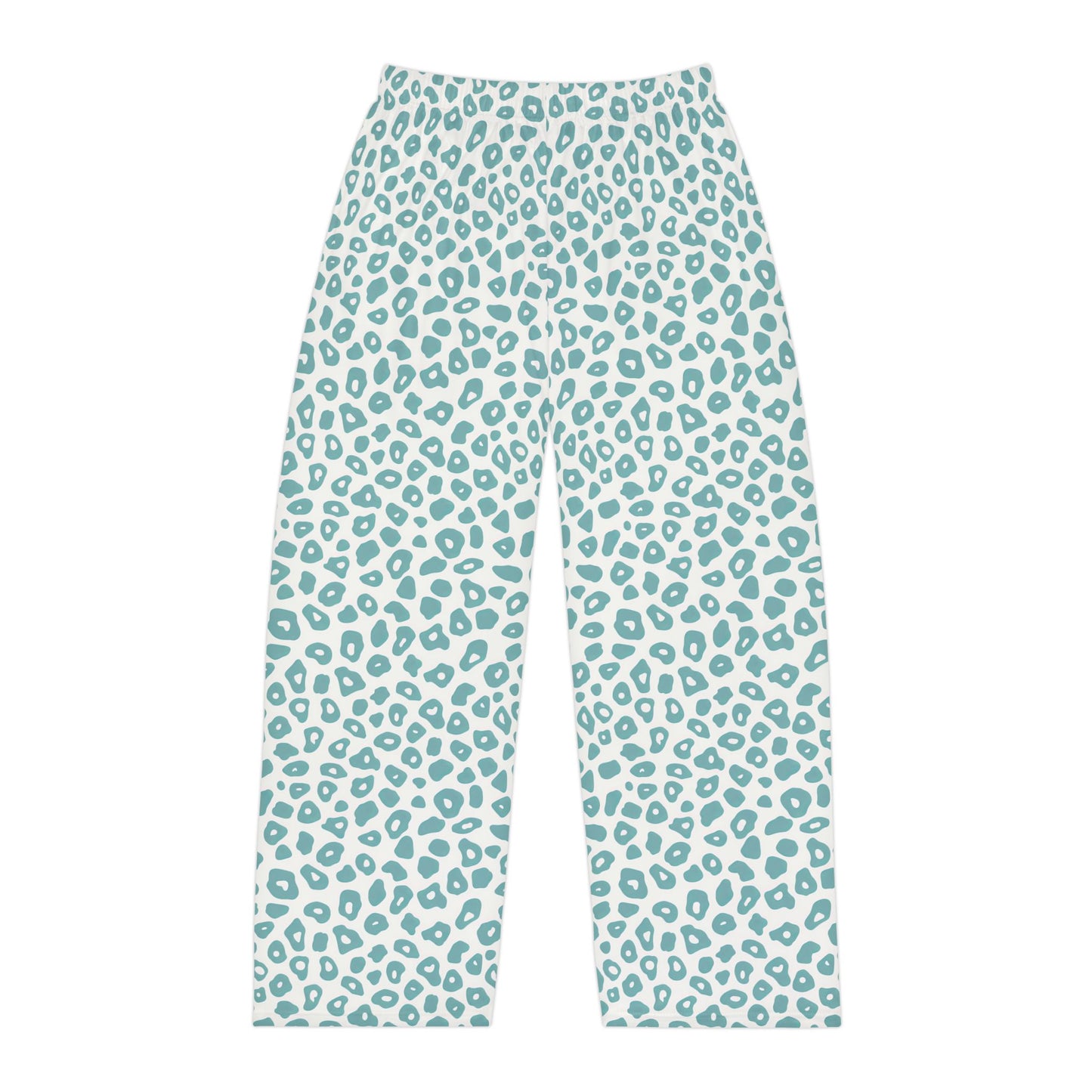 Men's Light Blue Leopard Print Pajama Pants Men’s Boho Abstract Pajama Pants | Teal & Blue Modern Lounge Pants | Polyamory & ENM Friendly Sleepwear | Soft Cozy Gift