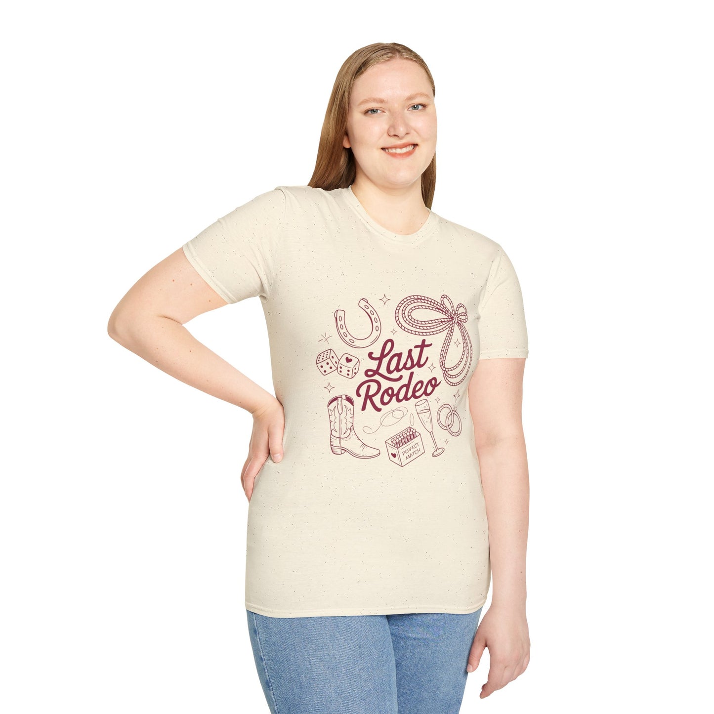 Last Rodeo Shirt – Cowgirl Bachelorette Party Tee, Western Bride Shirt, Poly-Friendly Wedding Weekend T-Shirt, Unisex Gildan 64000